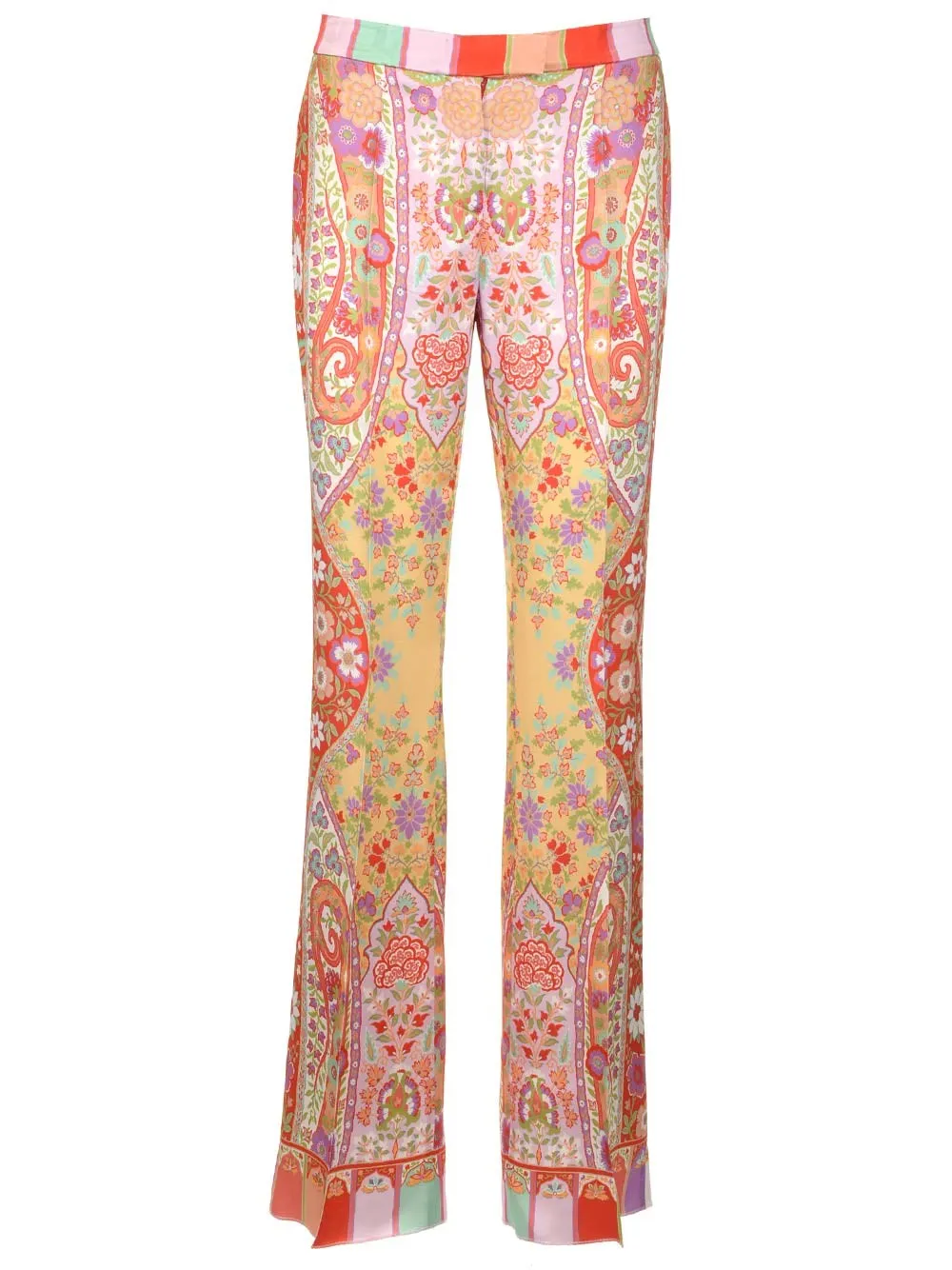 Etro Allover Floral Print Flared Pants