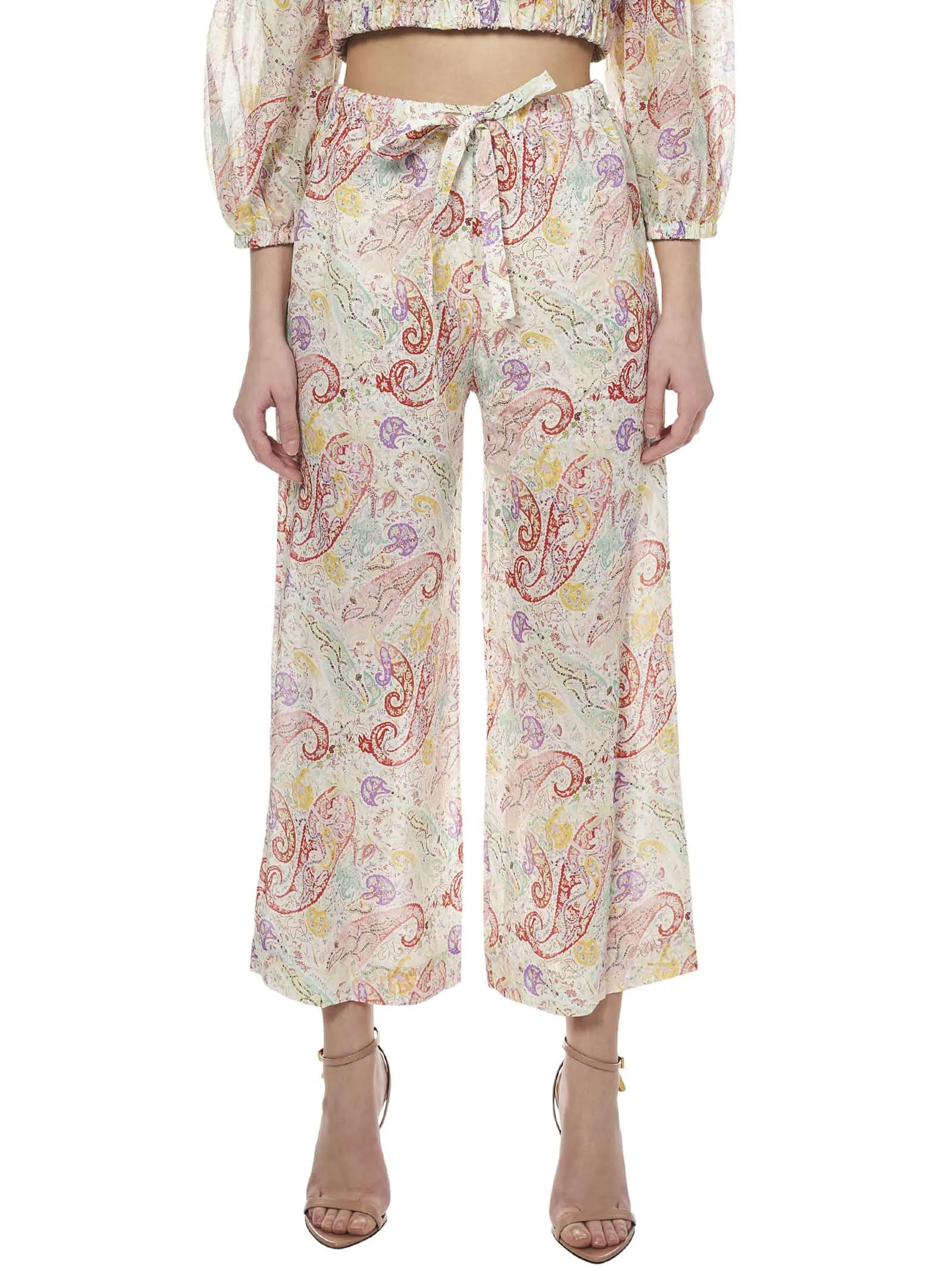 Etro Paisley Print Cropped Pants
