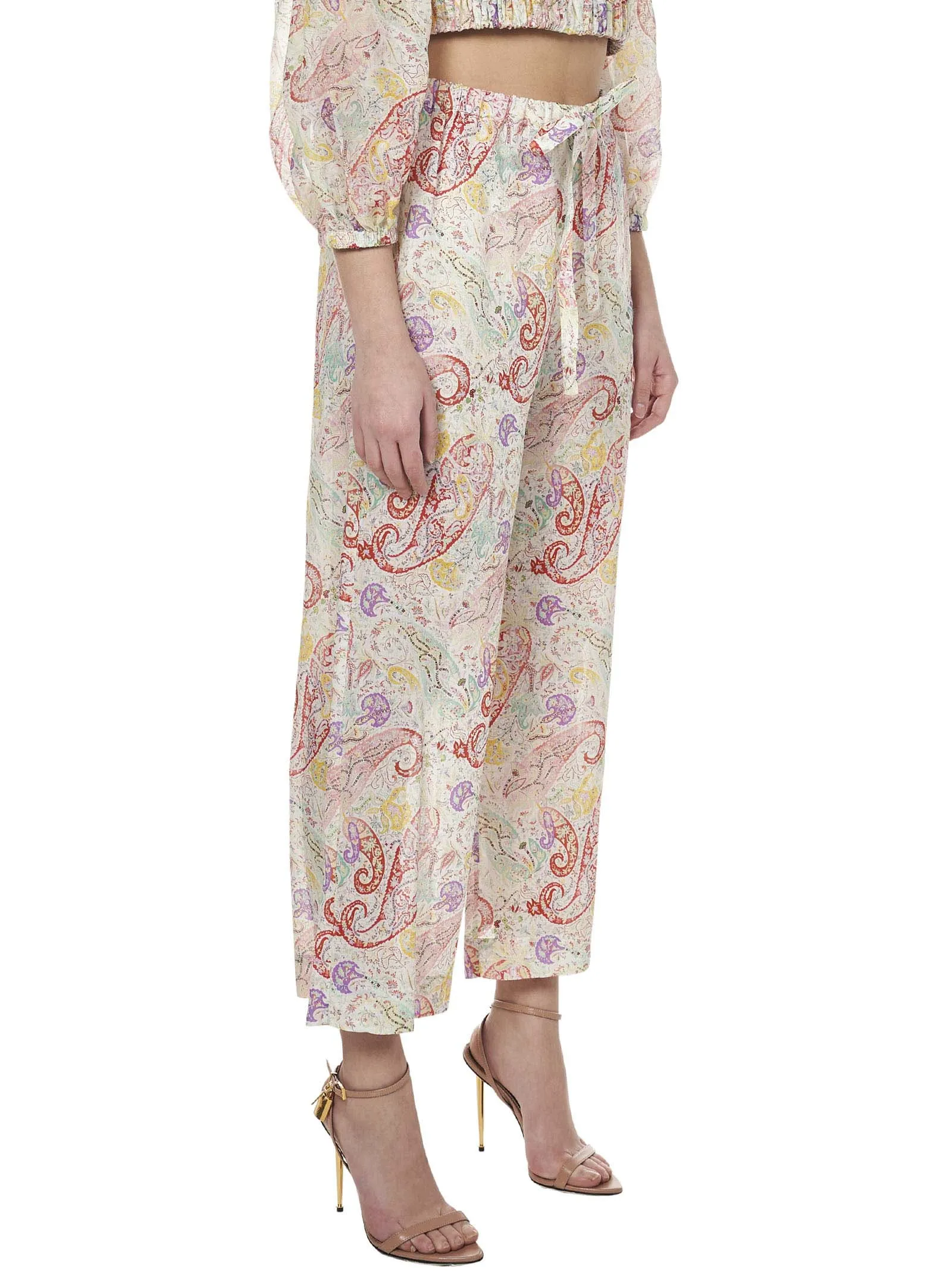 Etro Paisley Print Cropped Pants