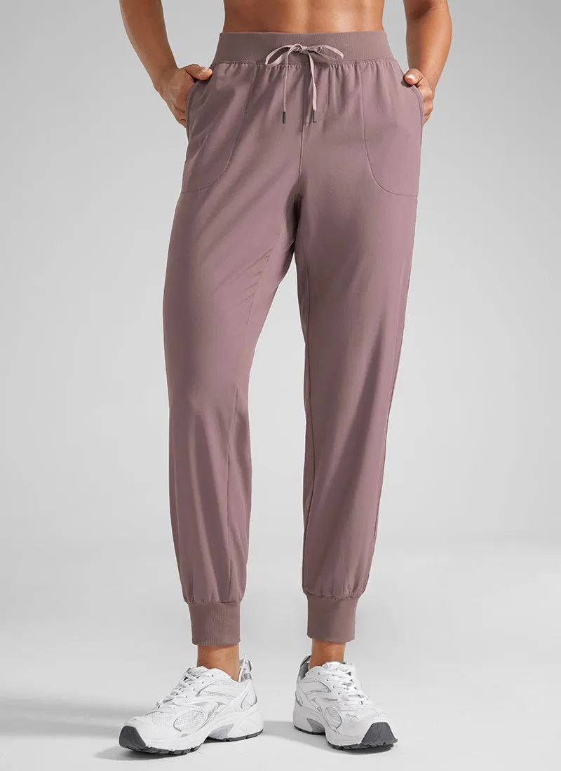 Feathery-Fit Drawstring Jogger with Pockets 28'' - Flat Waistband