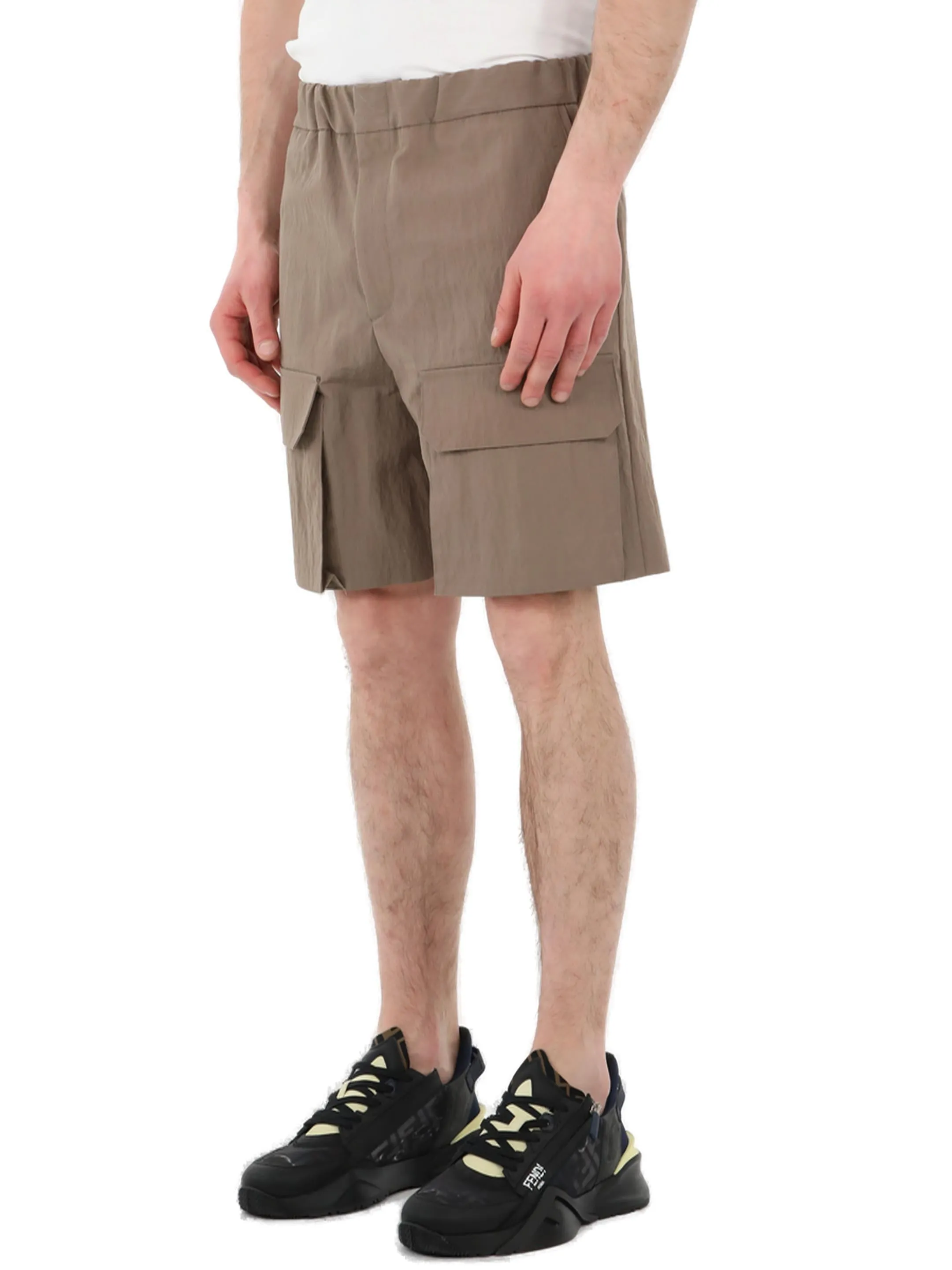 Fendi Logo Embroidered Shorts