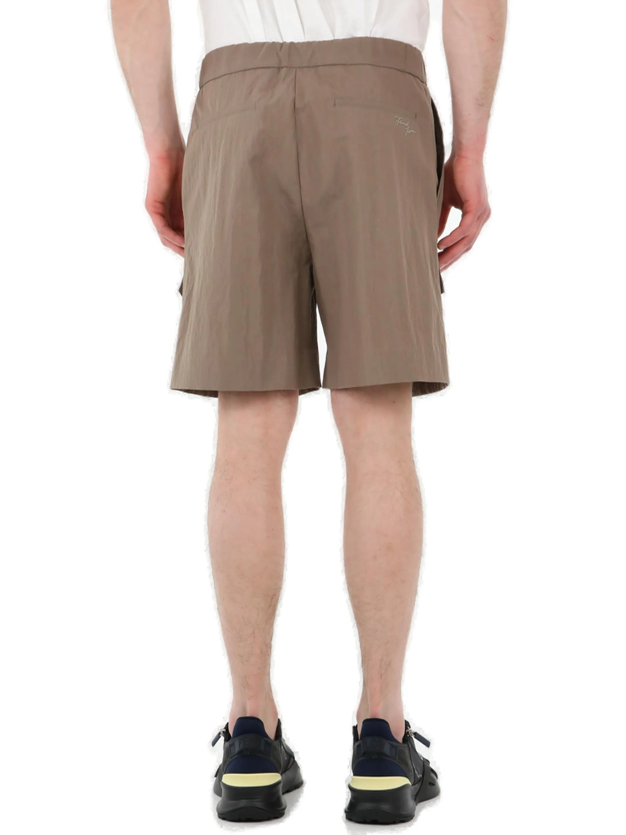 Fendi Logo Embroidered Shorts