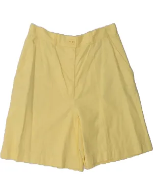 GERANI Womens High Waist Wide Leg Casual Shorts IT 46 Large W30  Yellow