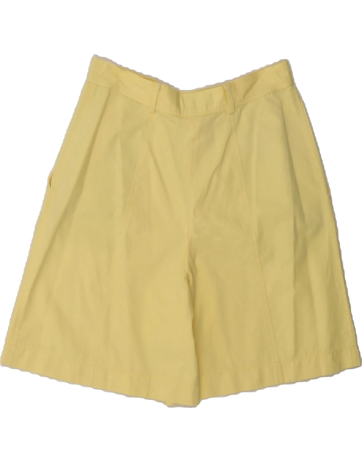 GERANI Womens High Waist Wide Leg Casual Shorts IT 46 Large W30  Yellow