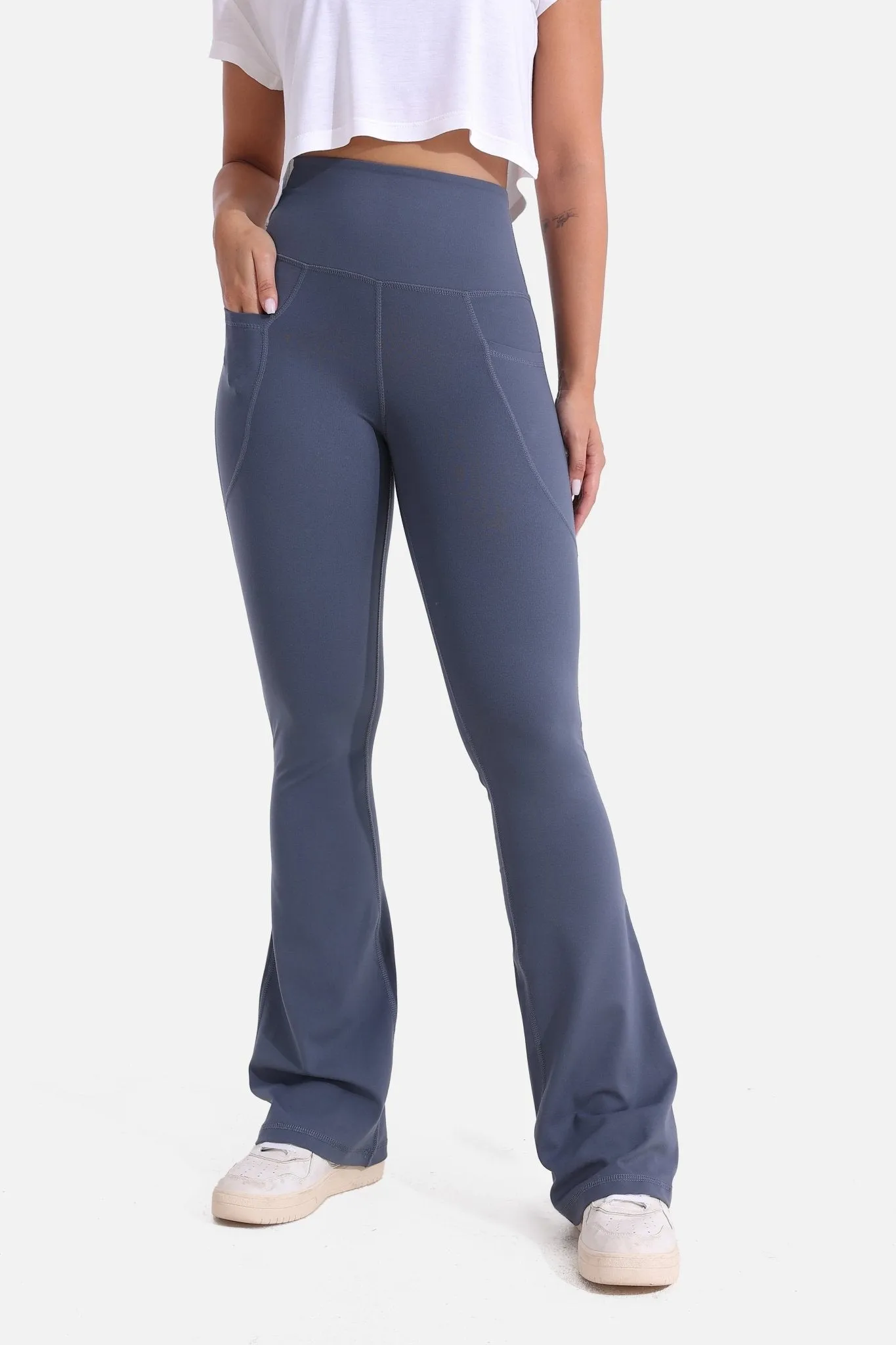 Gray Yoga Flare Pants
