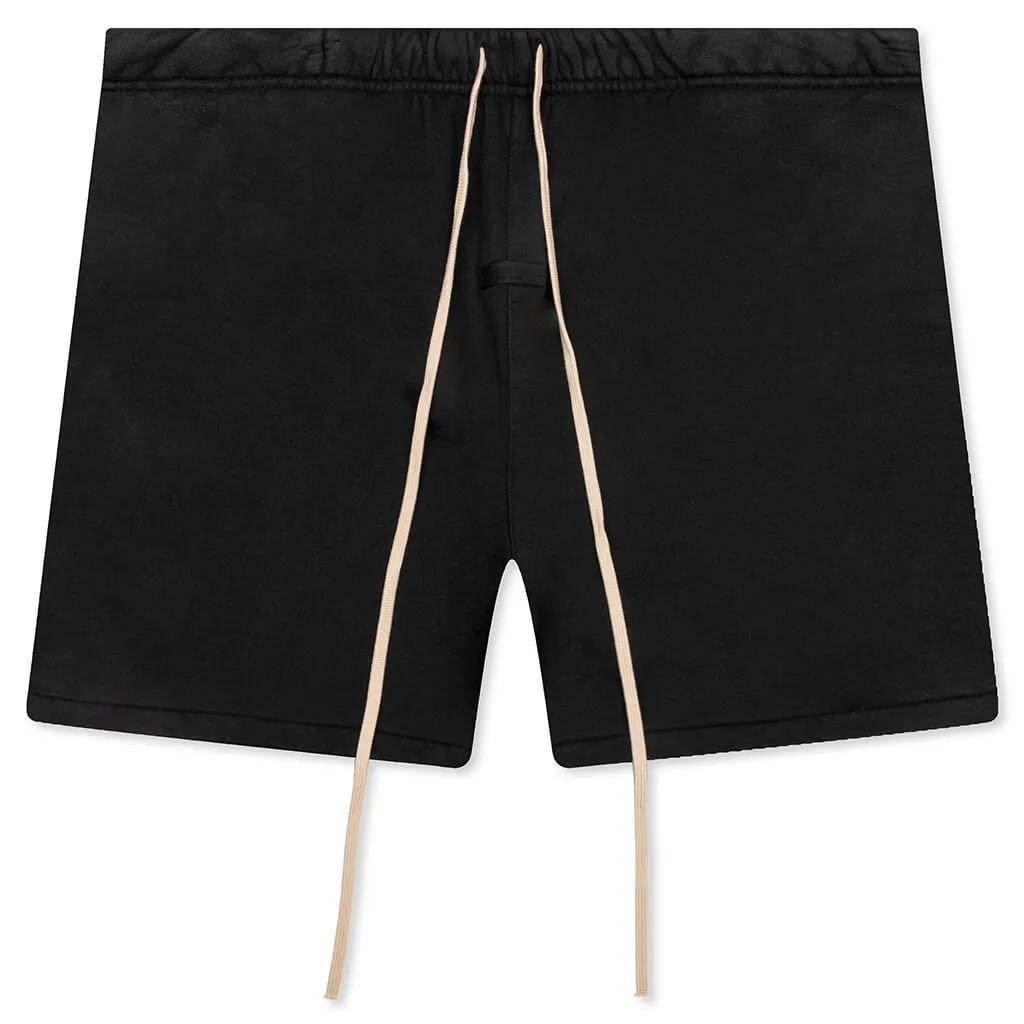 Heavy Fleece Soccer Short - Black