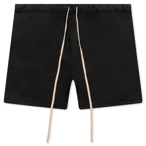 Heavy Fleece Soccer Short - Black