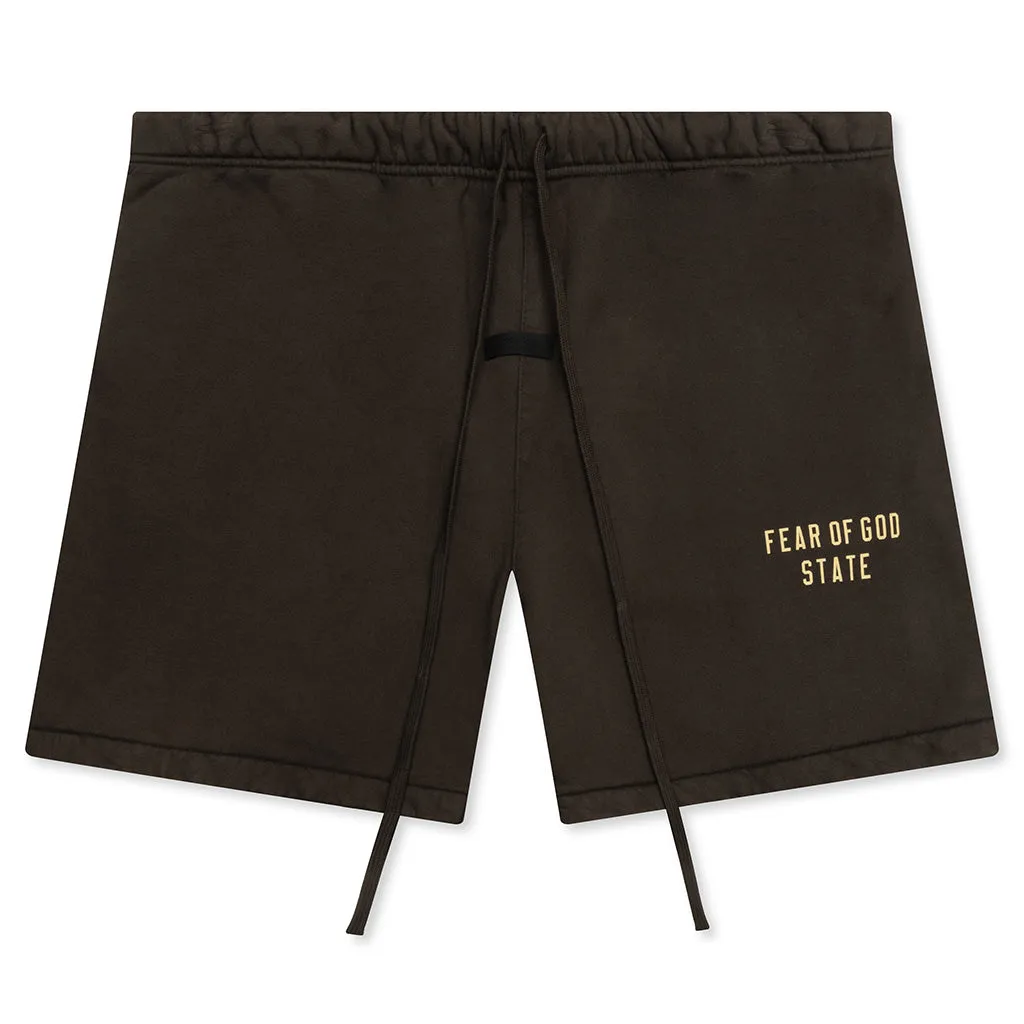 Heavy Fleece Soccer Short - Brown