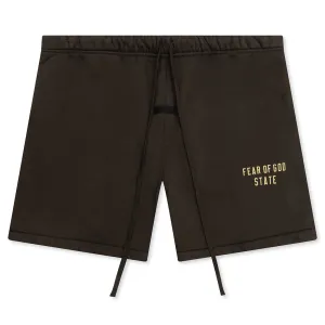 Heavy Fleece Soccer Short - Brown