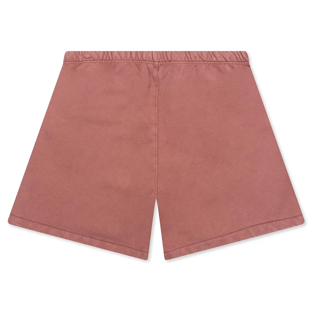Heavy Fleece Soccer Short - Crimson
