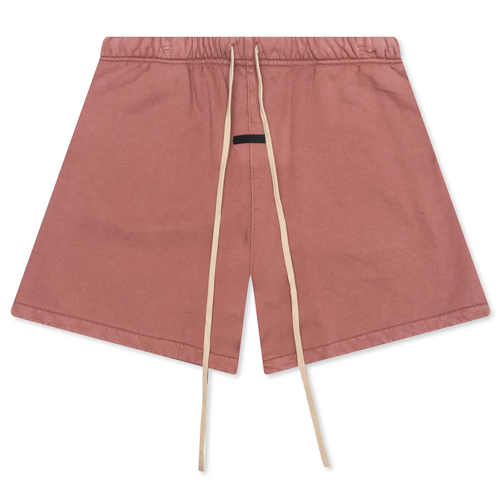 Heavy Fleece Soccer Short - Crimson