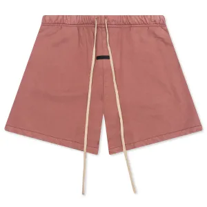 Heavy Fleece Soccer Short - Crimson