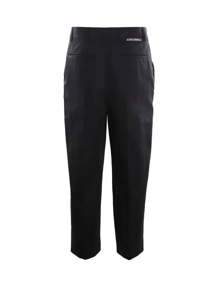 Just Cavalli Logo Patch Cropped Trousers