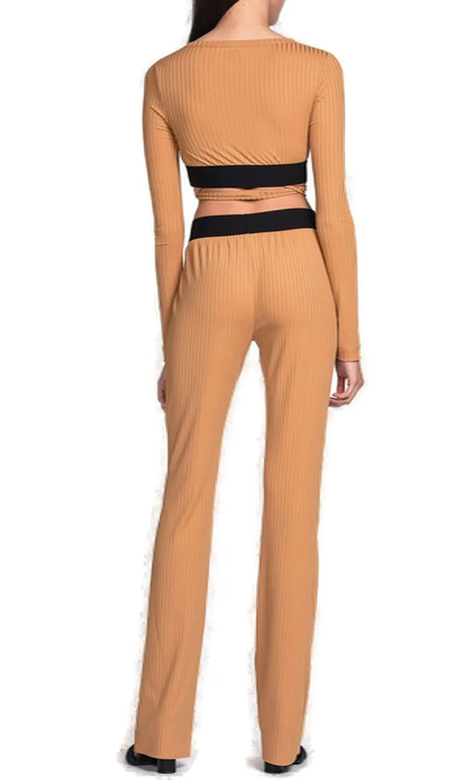 Just Cavalli Logo Waistband Flared Elasticated Pants
