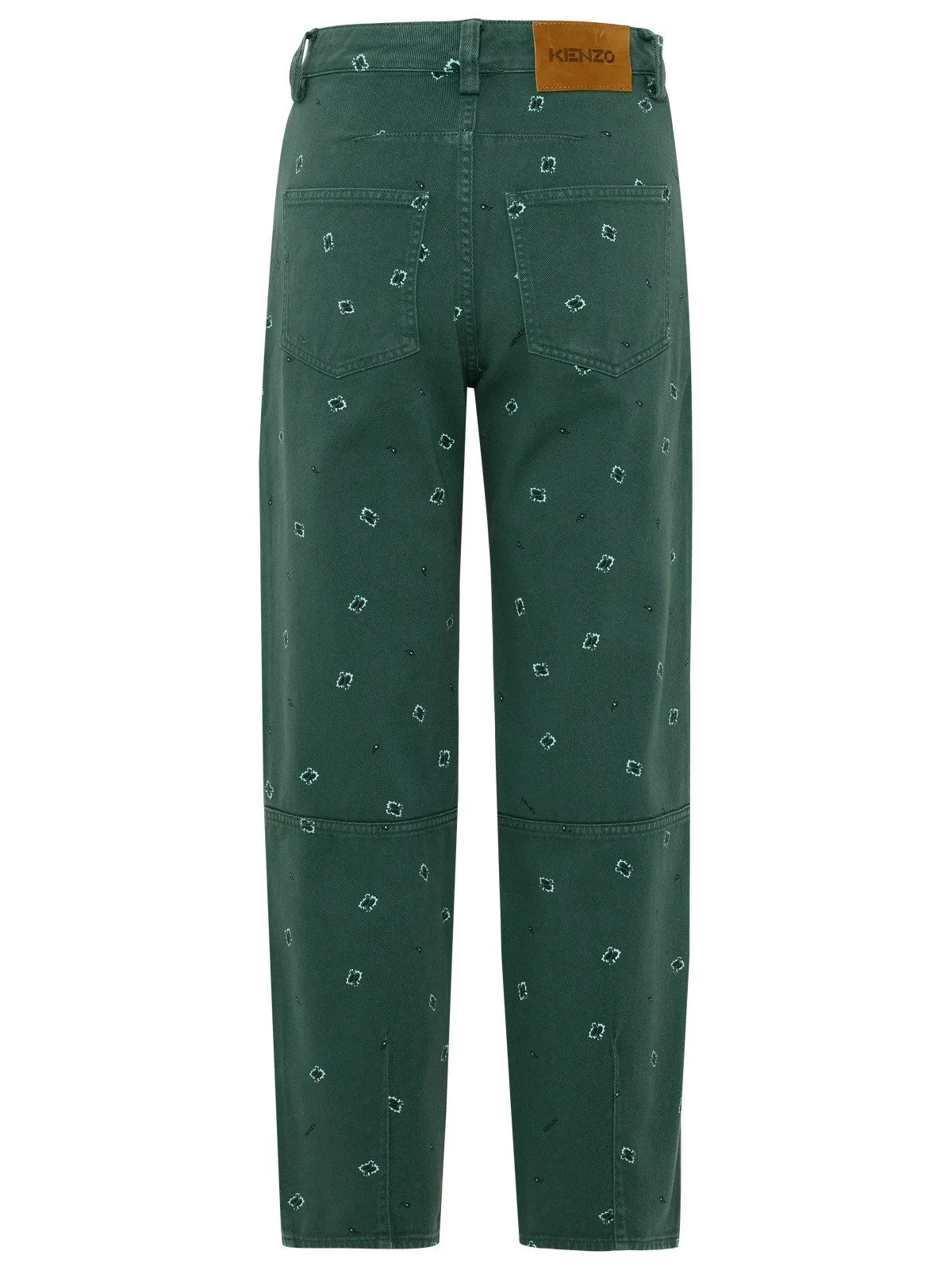 Kenzo Logo Patch Paisley Printed Cropped Trousers
