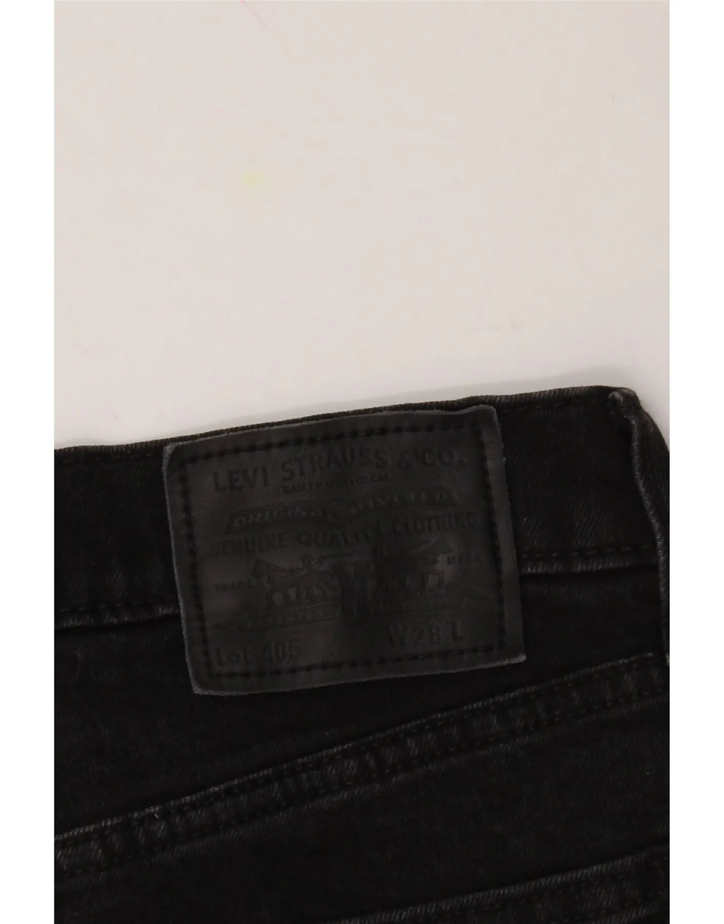 LEVI'S Mens 405 Denim Shorts W28 Small Black Cotton