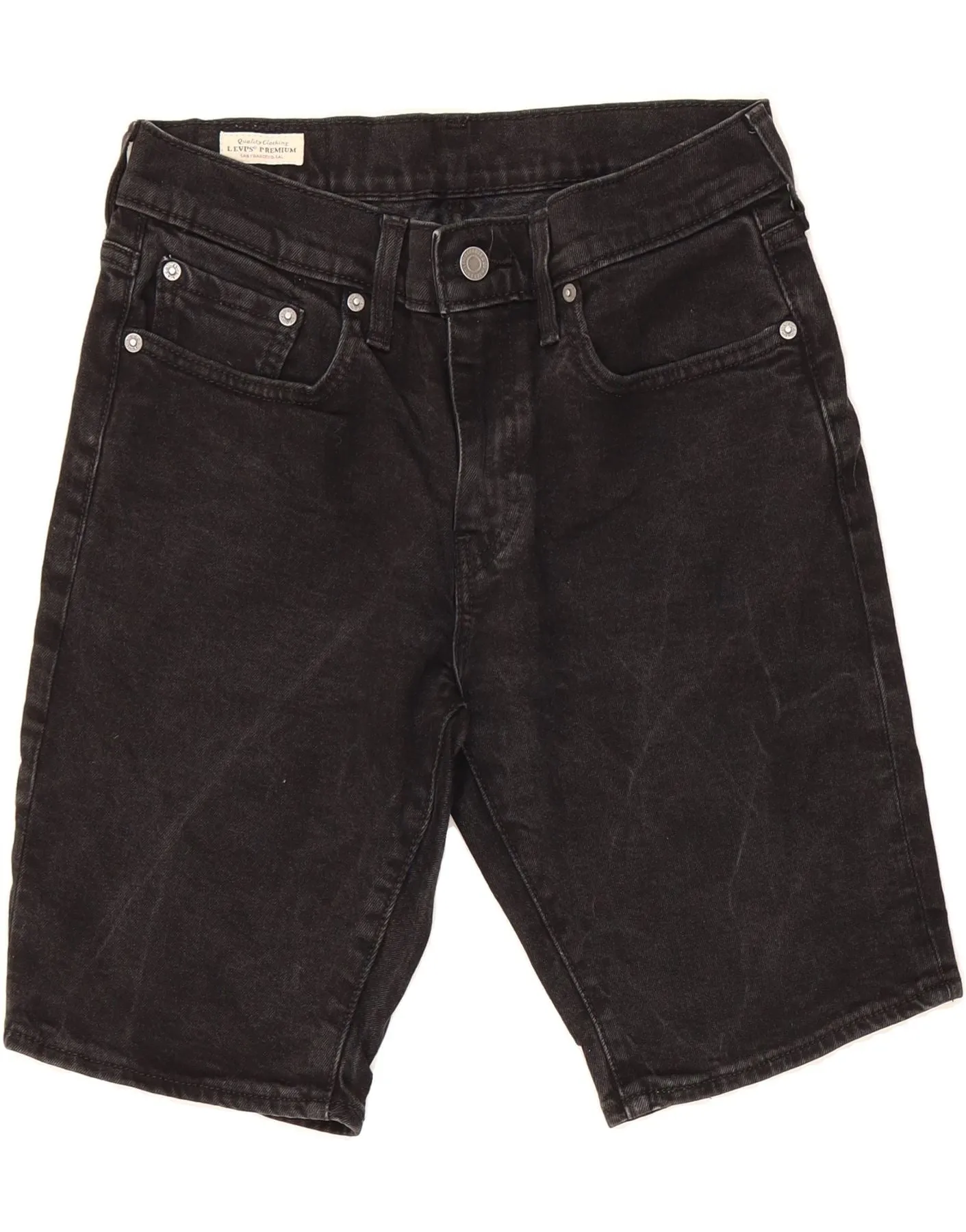 LEVI'S Mens 405 Denim Shorts W28 Small Black Cotton