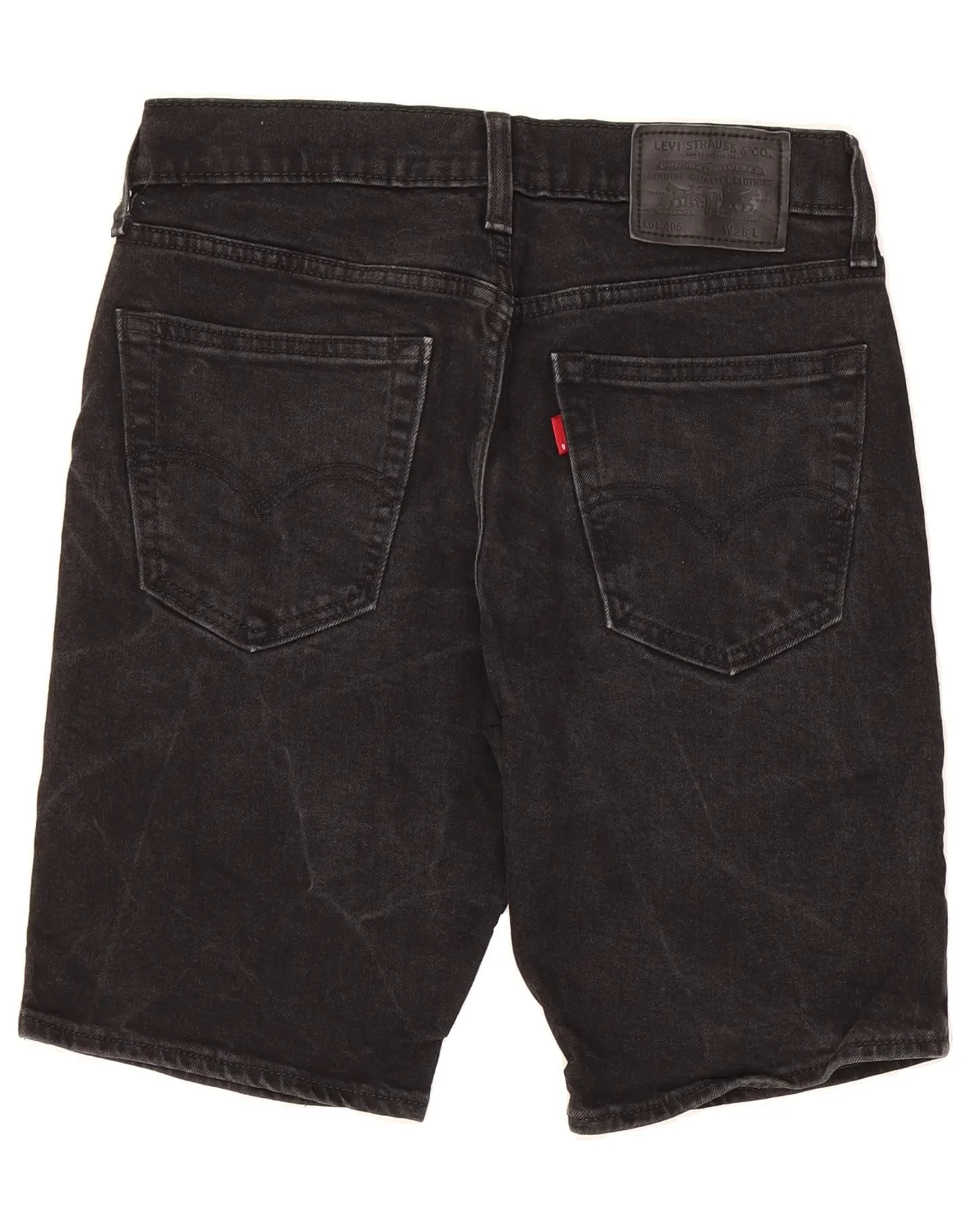 LEVI'S Mens 405 Denim Shorts W28 Small Black Cotton