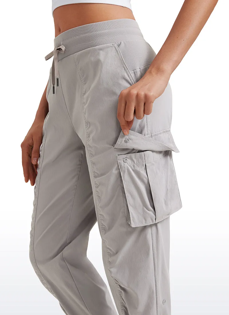 Lightweight Mid Rise Joggers with Pockets 28.5'' - Ruched