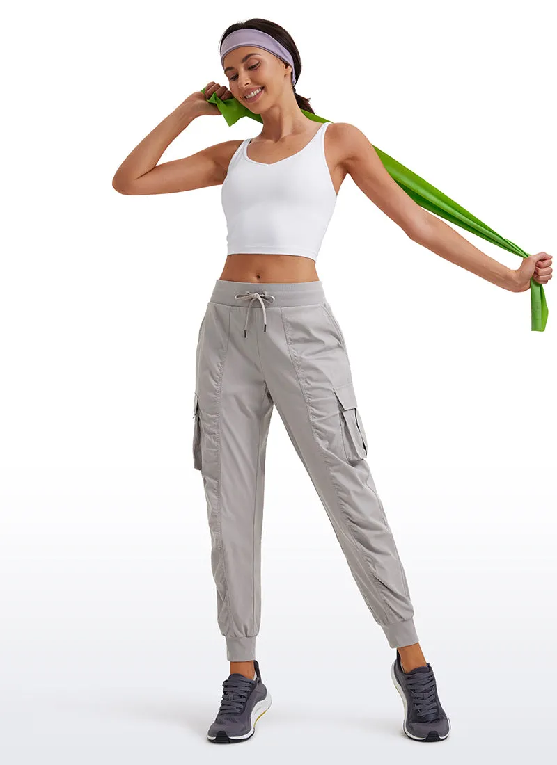Lightweight Mid Rise Joggers with Pockets 28.5'' - Ruched