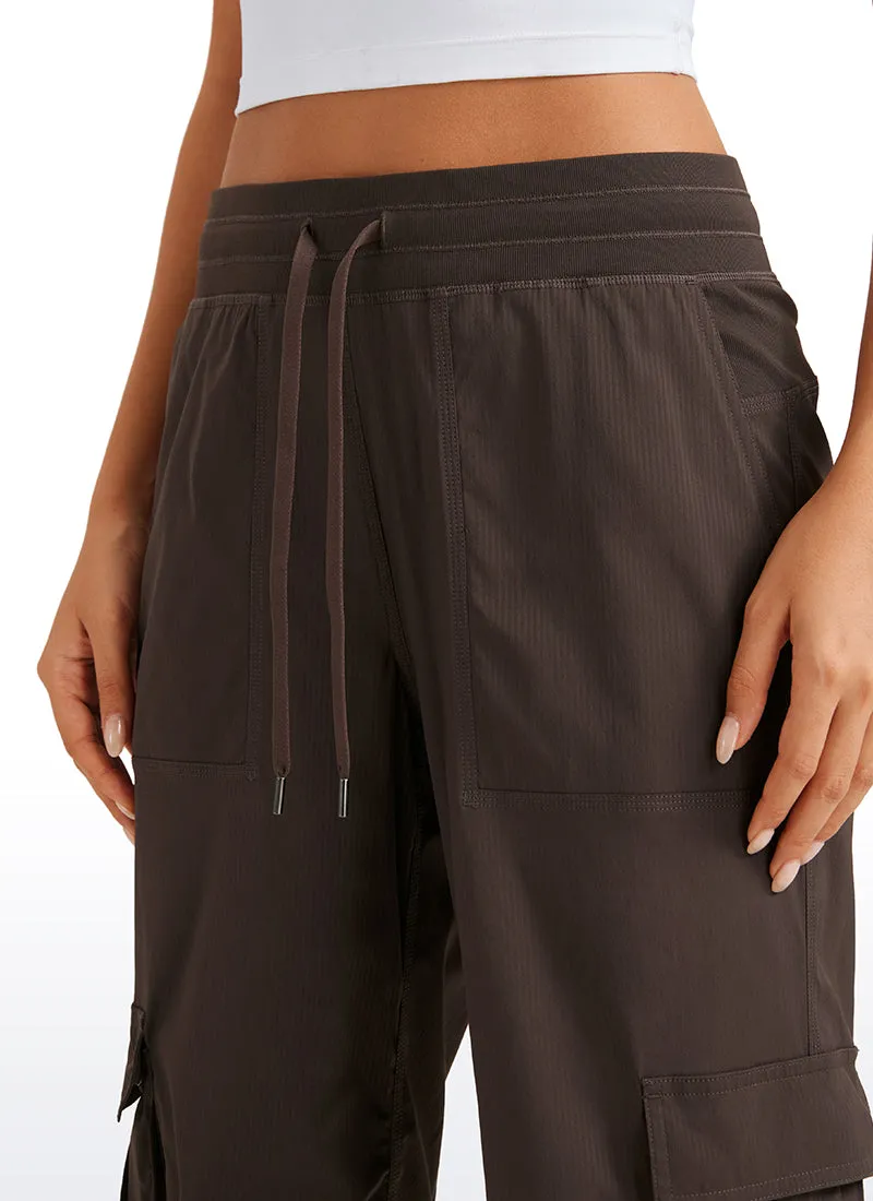 Lightweight Workout Straight Leg Pocket Cargo Pants 30"