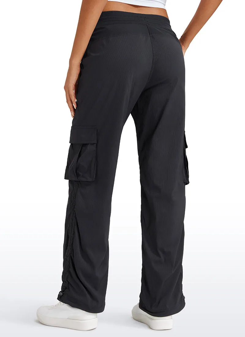 Lightweight Workout Straight Leg Pocket Cargo Pants 30"