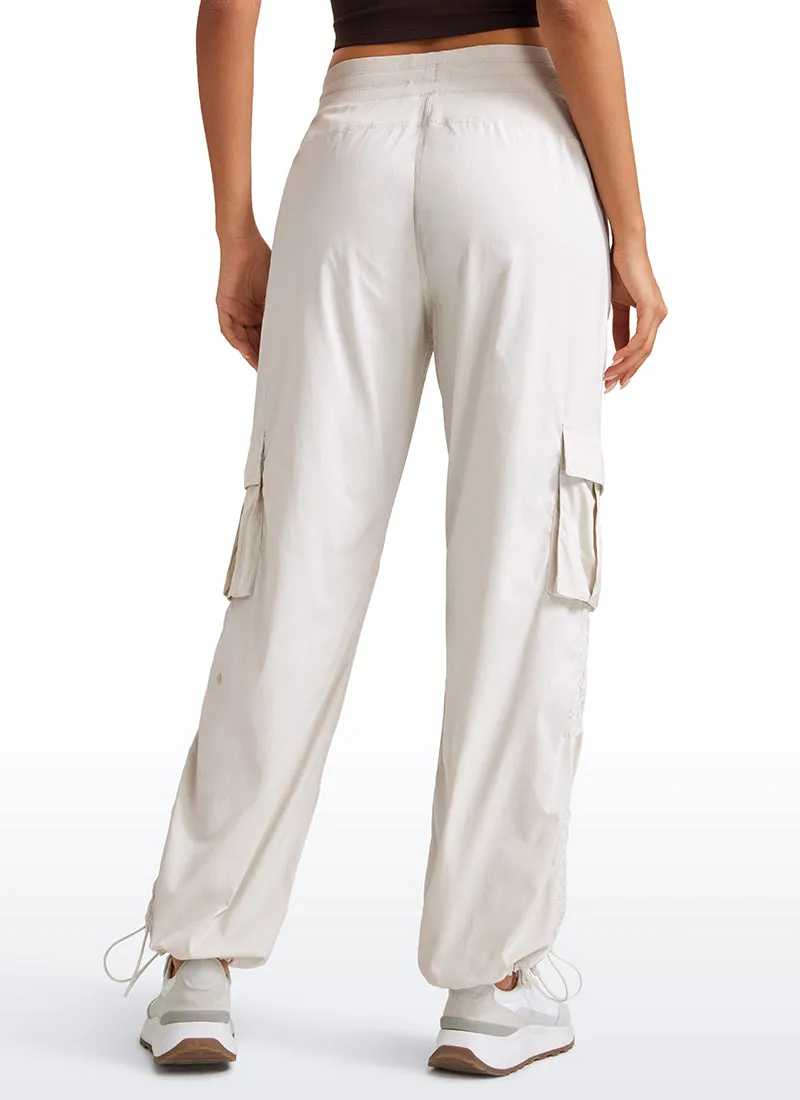 Lightweight Workout Straight Leg Pocket Cargo Pants 30"