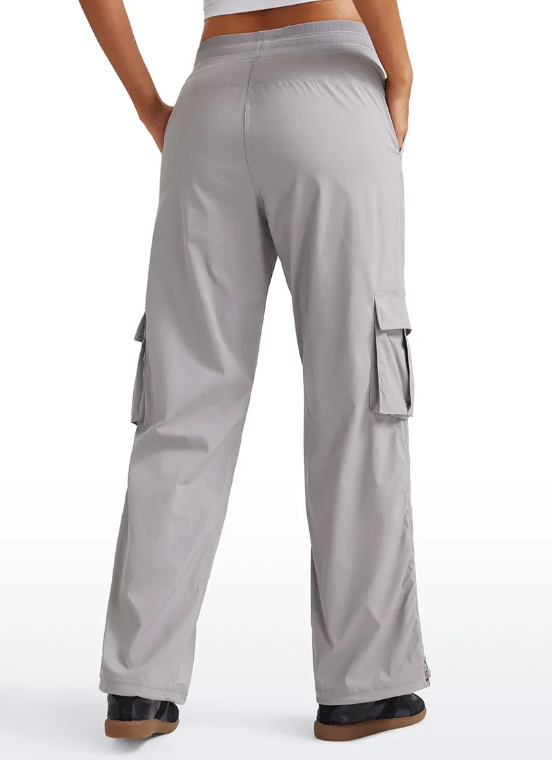 Lightweight Workout Straight Leg Pocket Cargo Pants 30"