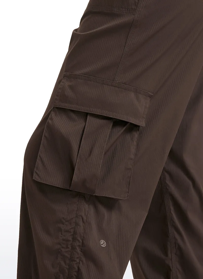 Lightweight Workout Straight Leg Pocket Cargo Pants 30"