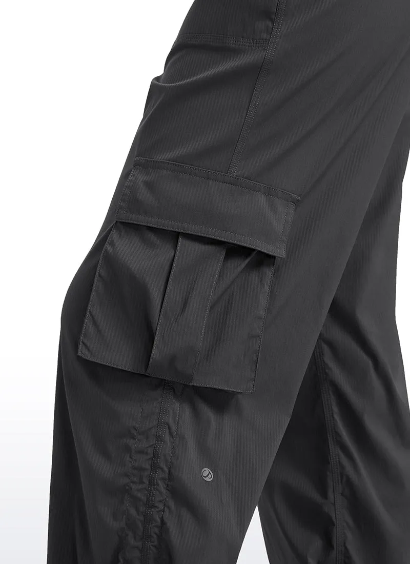 Lightweight Workout Straight Leg Pocket Cargo Pants 30"