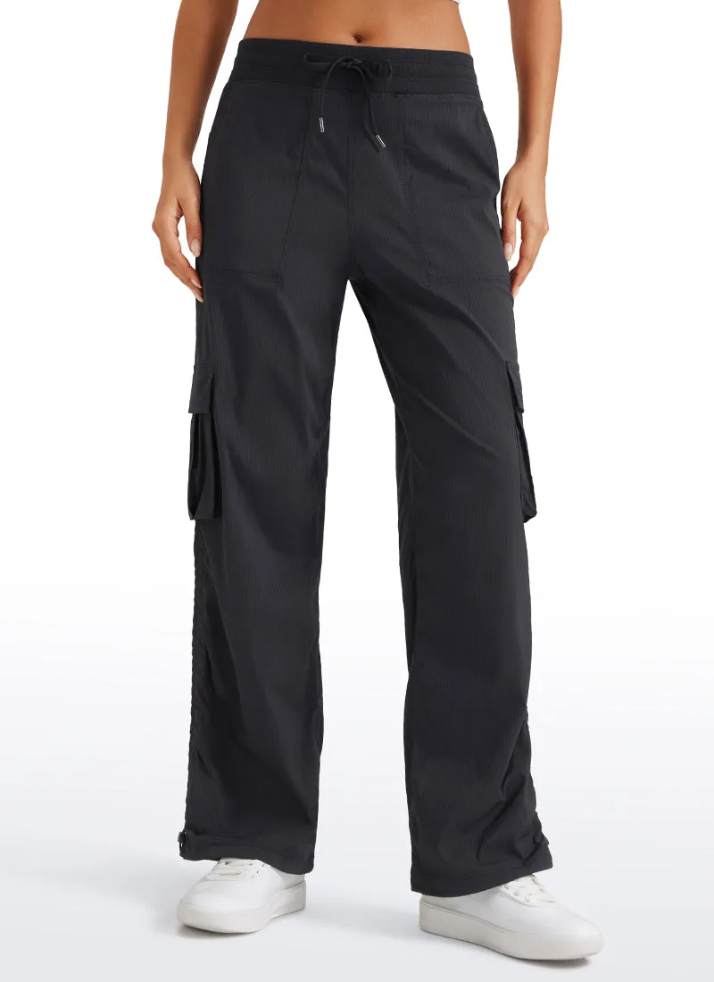 Lightweight Workout Straight Leg Pocket Cargo Pants 30"