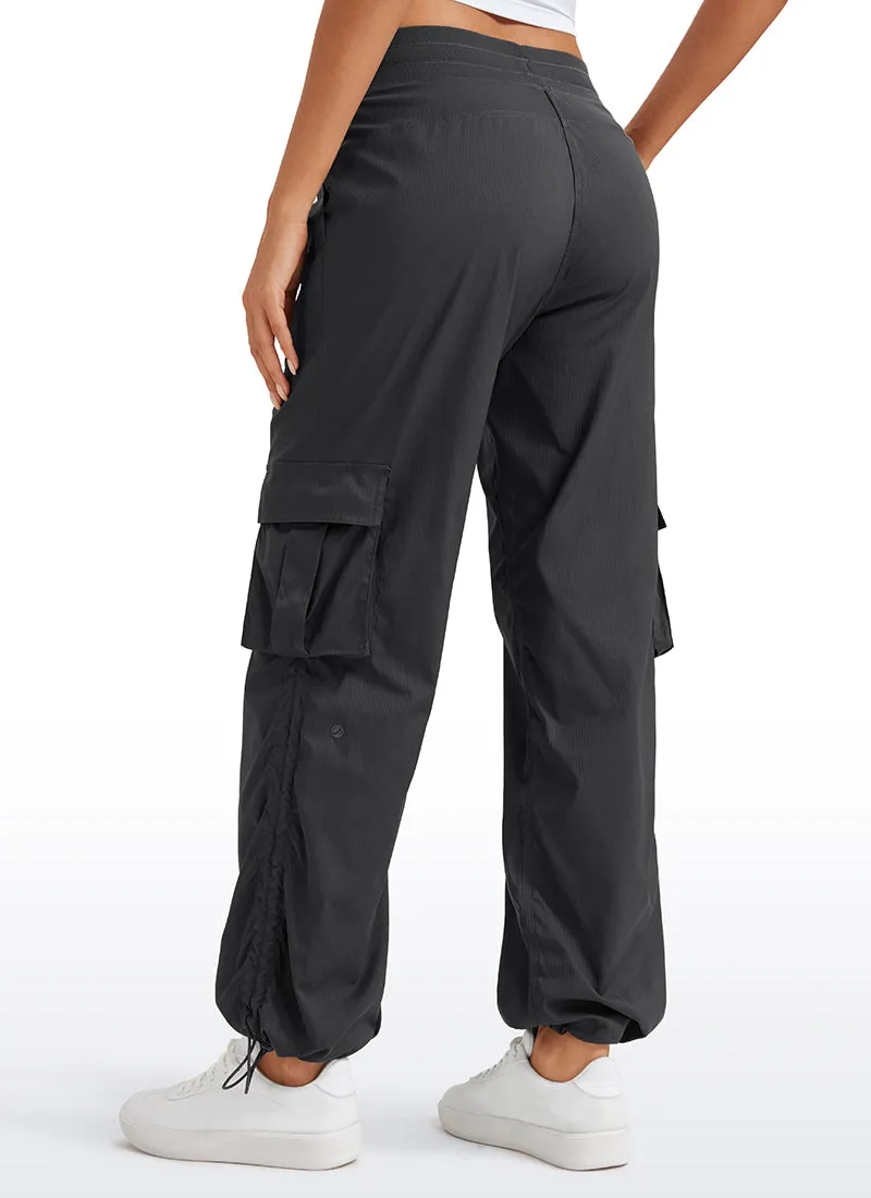 Lightweight Workout Straight Leg Pocket Cargo Pants 30"