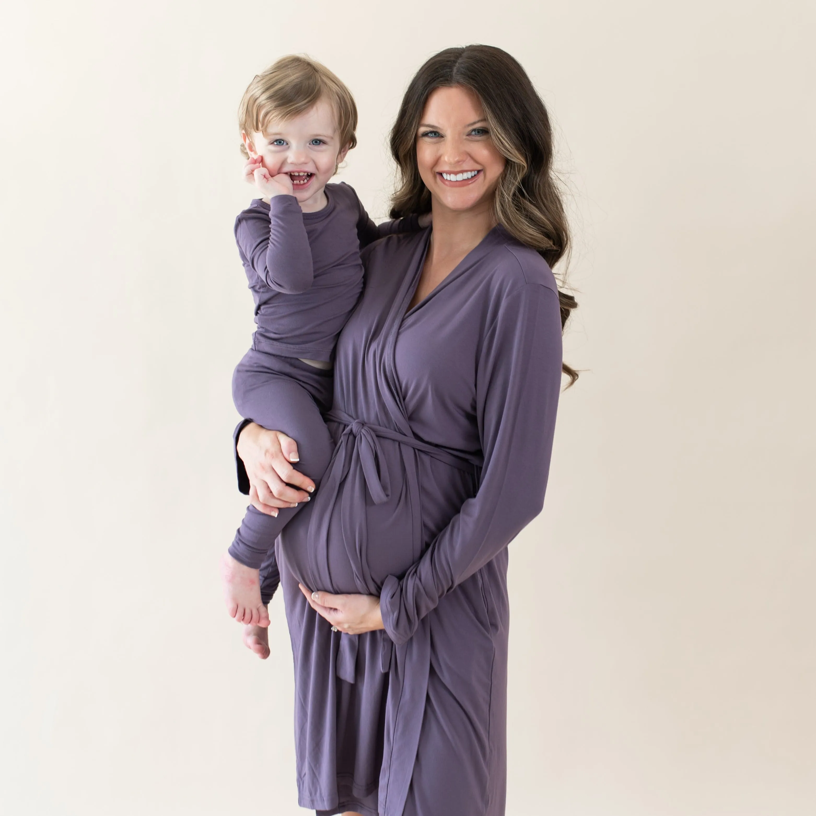 Long Sleeve Pajamas in Currant