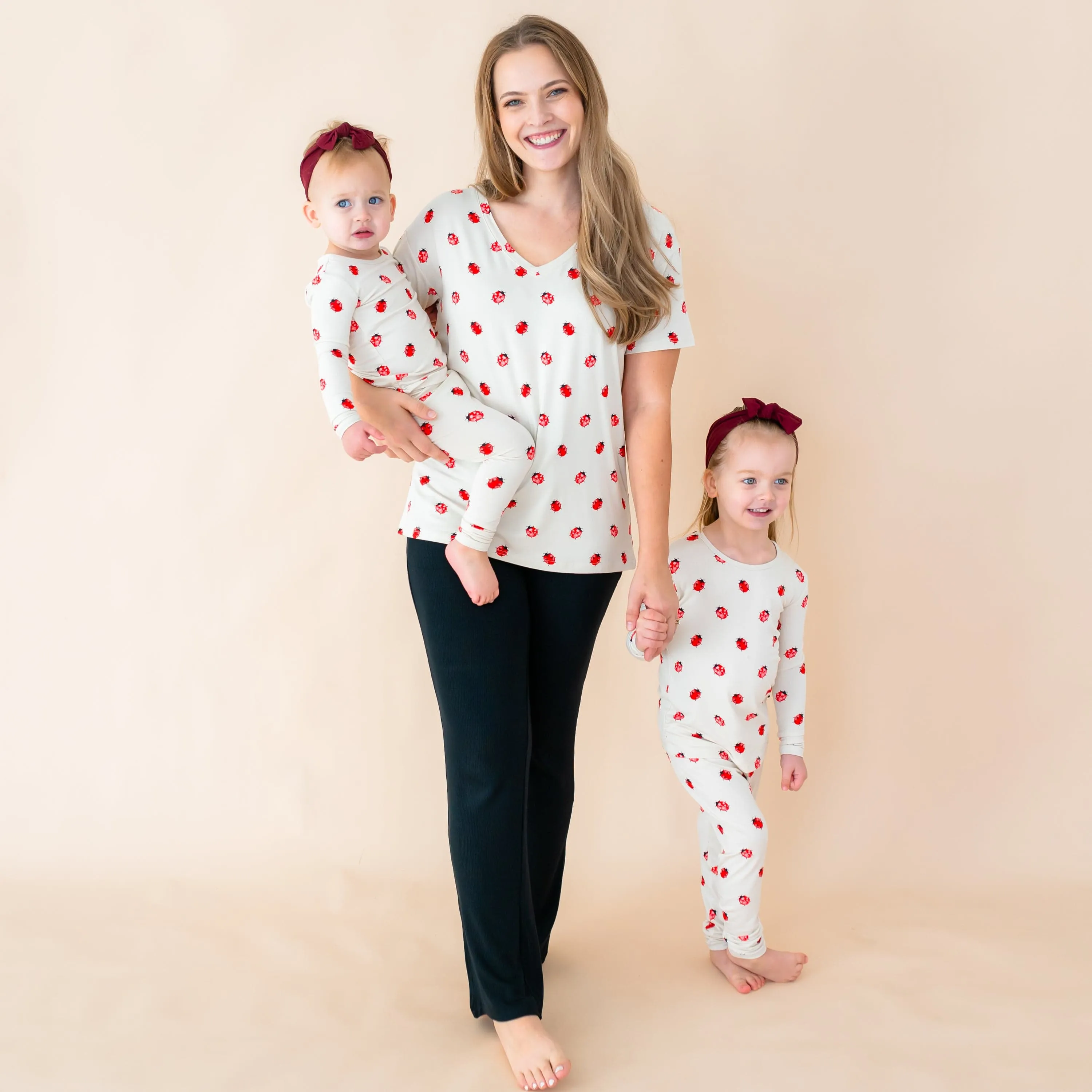 Long Sleeve Pajamas in Love Bug
