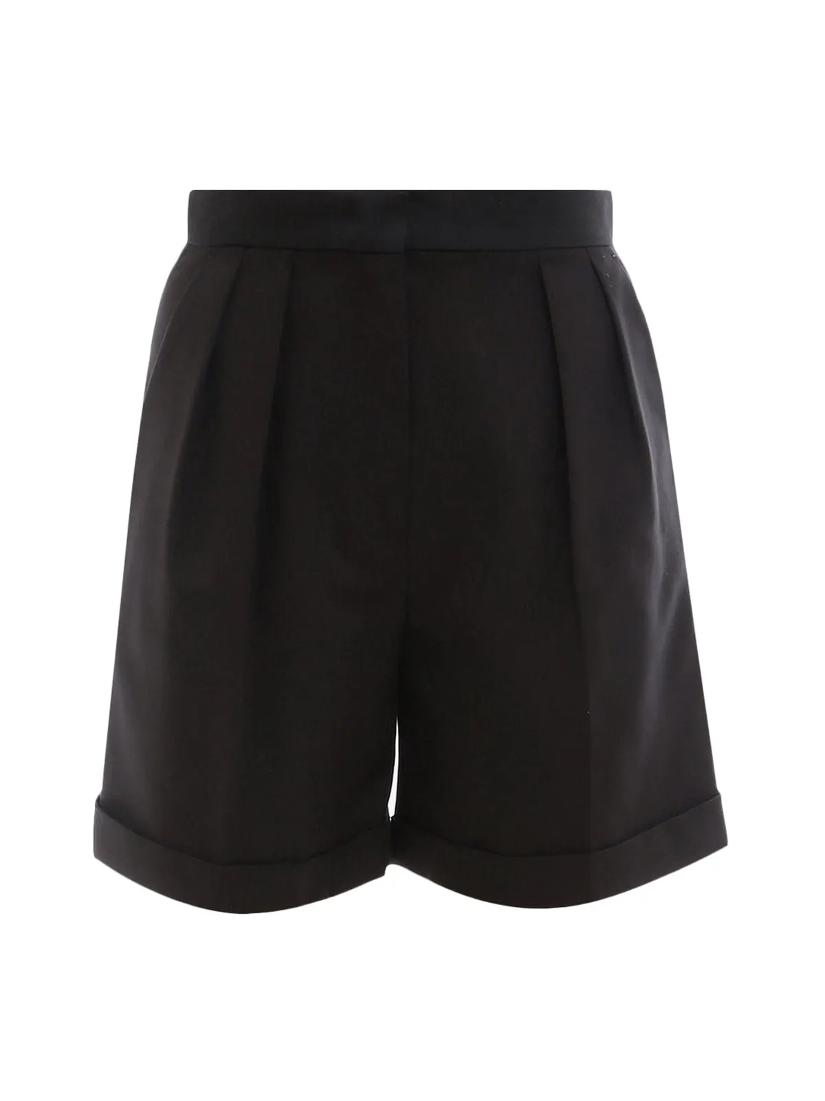 Max Mara Pleat Detailed Turn-Up Brim Shorts