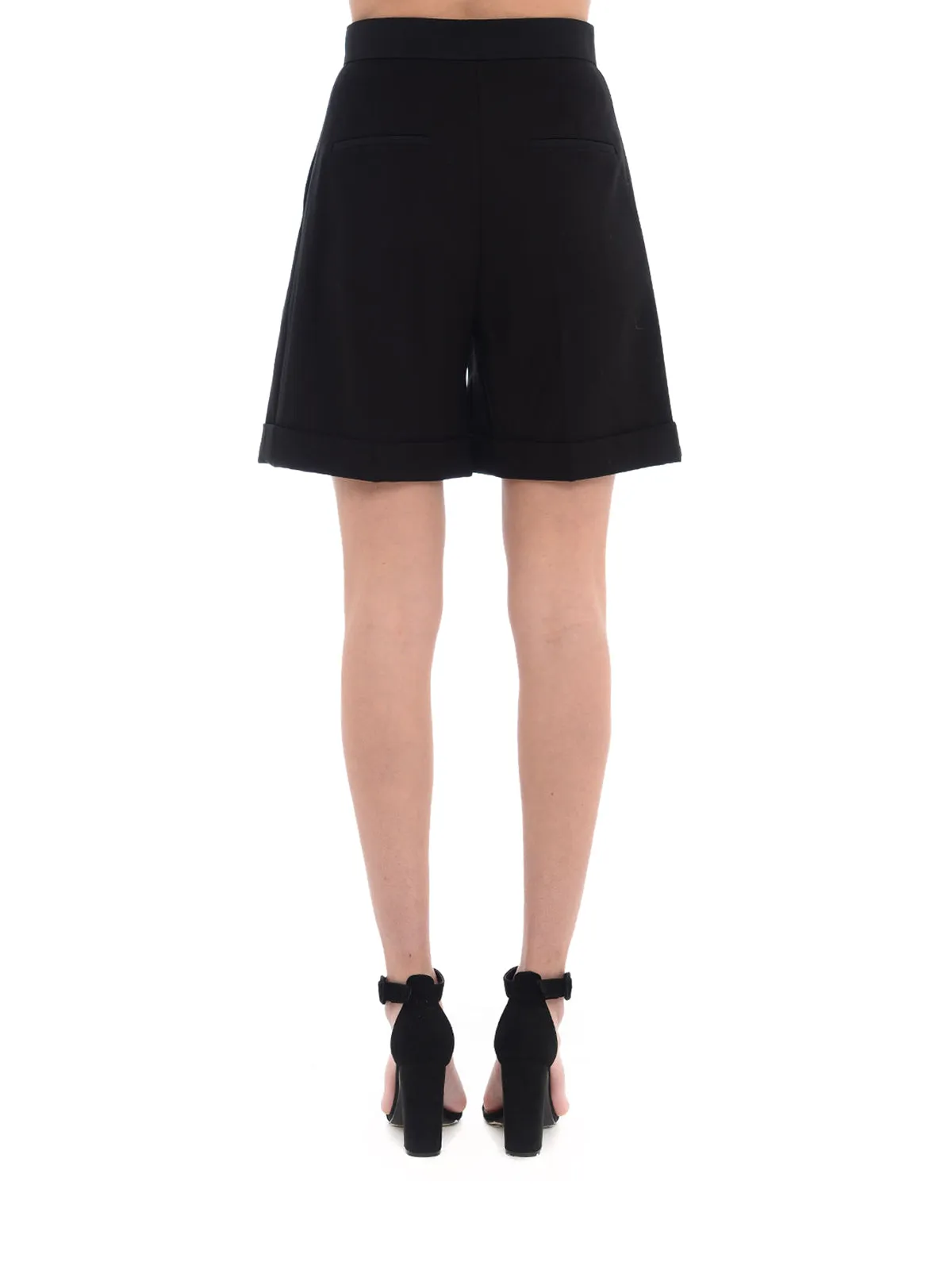 Max Mara Pleat Detailed Turn-Up Brim Shorts