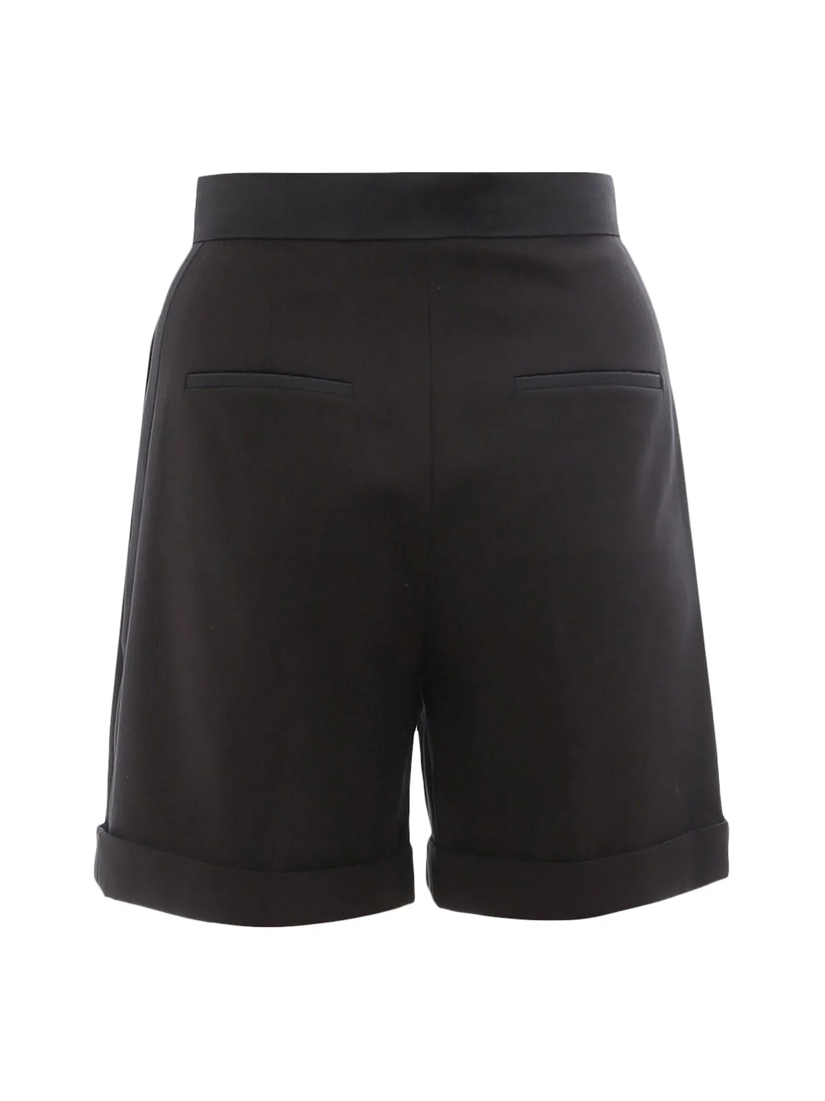 Max Mara Pleat Detailed Turn-Up Brim Shorts