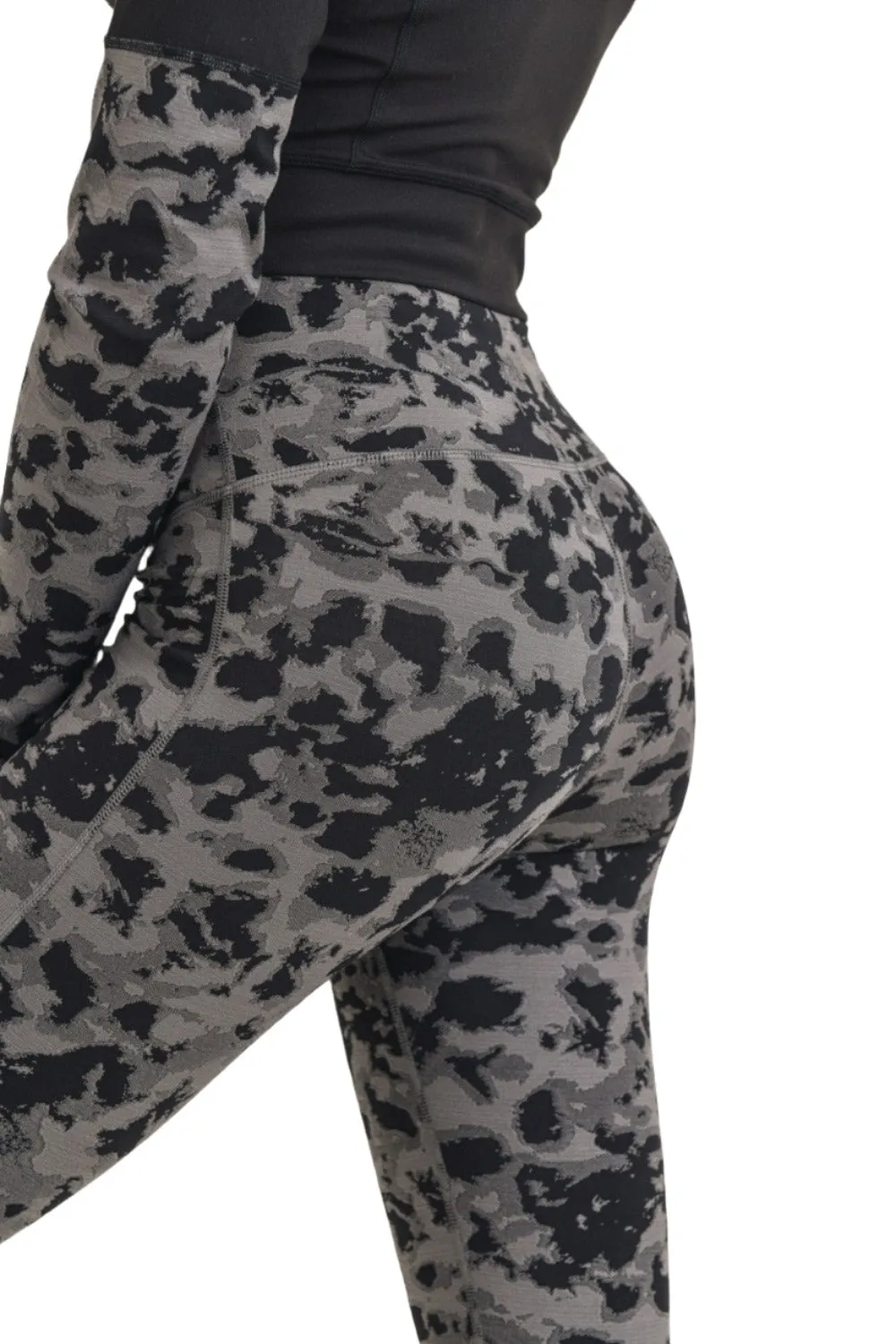 Mono B Textured Spotted  High waist Leggings APH-A075