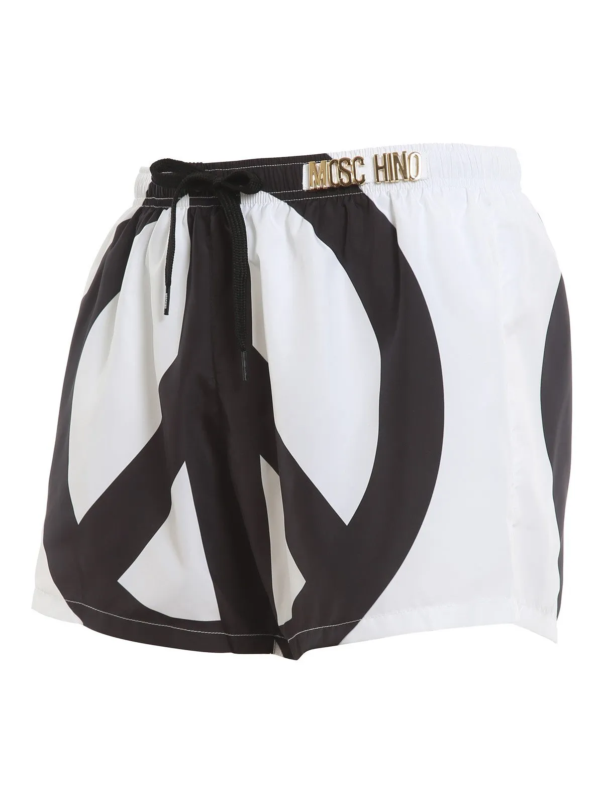 Moschino Peace Printed Logo Lettering Swim Shorts