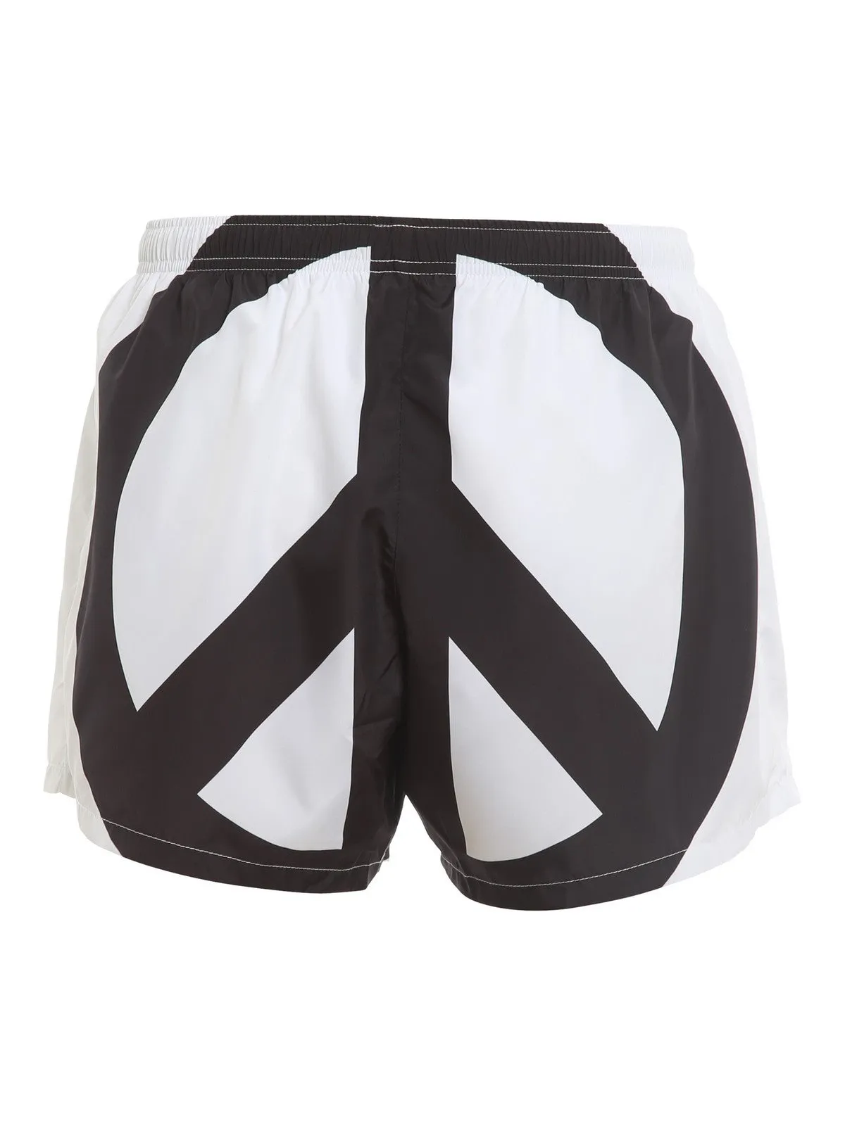 Moschino Peace Printed Logo Lettering Swim Shorts