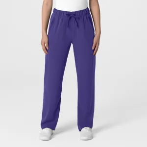 Nova Women's Stovepipe High-Low Hem Scrub Pant - Grape