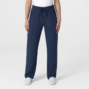 Nova Women's Stovepipe High-Low Hem Scrub Pant - Navy