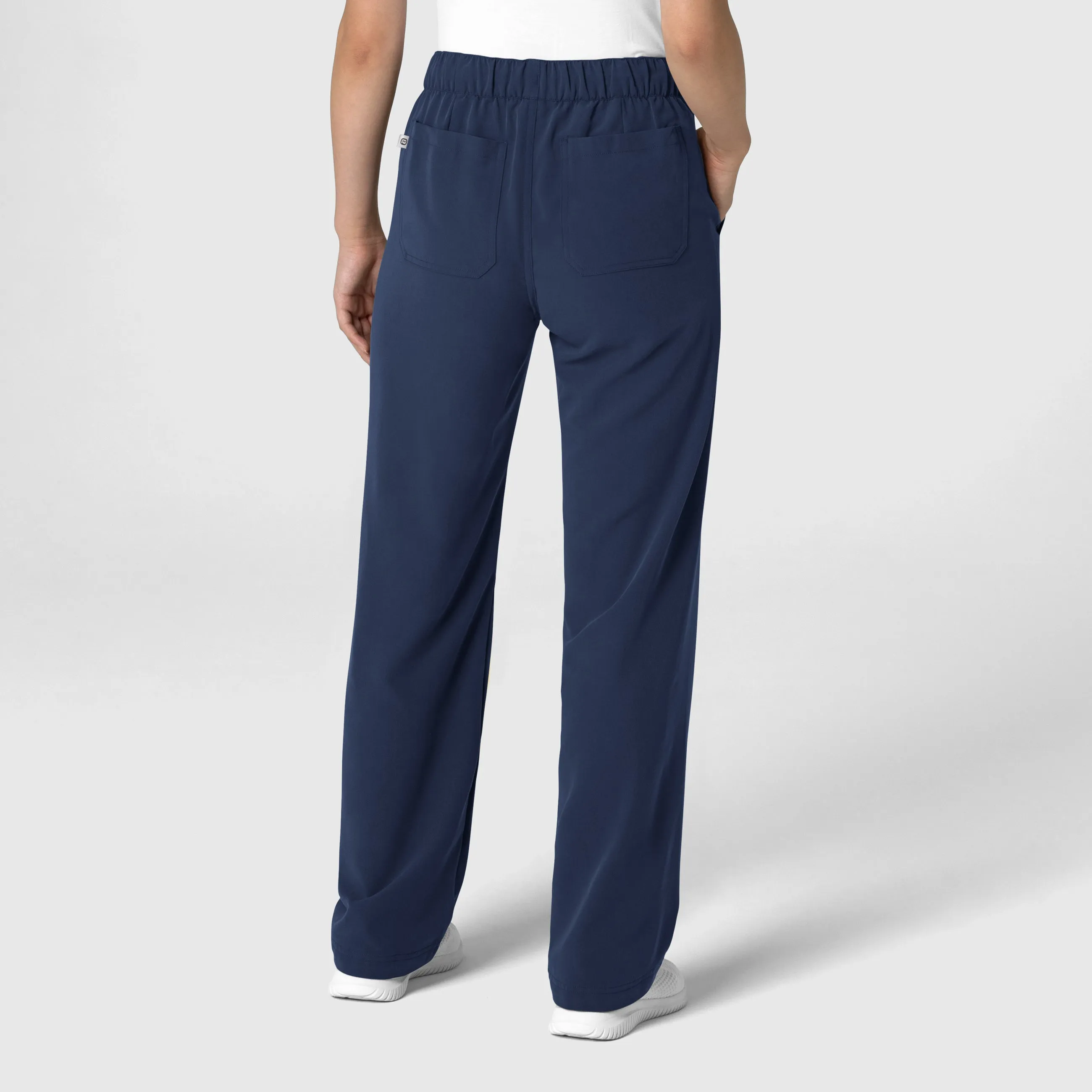Nova Women's Stovepipe High-Low Hem Scrub Pant - Navy