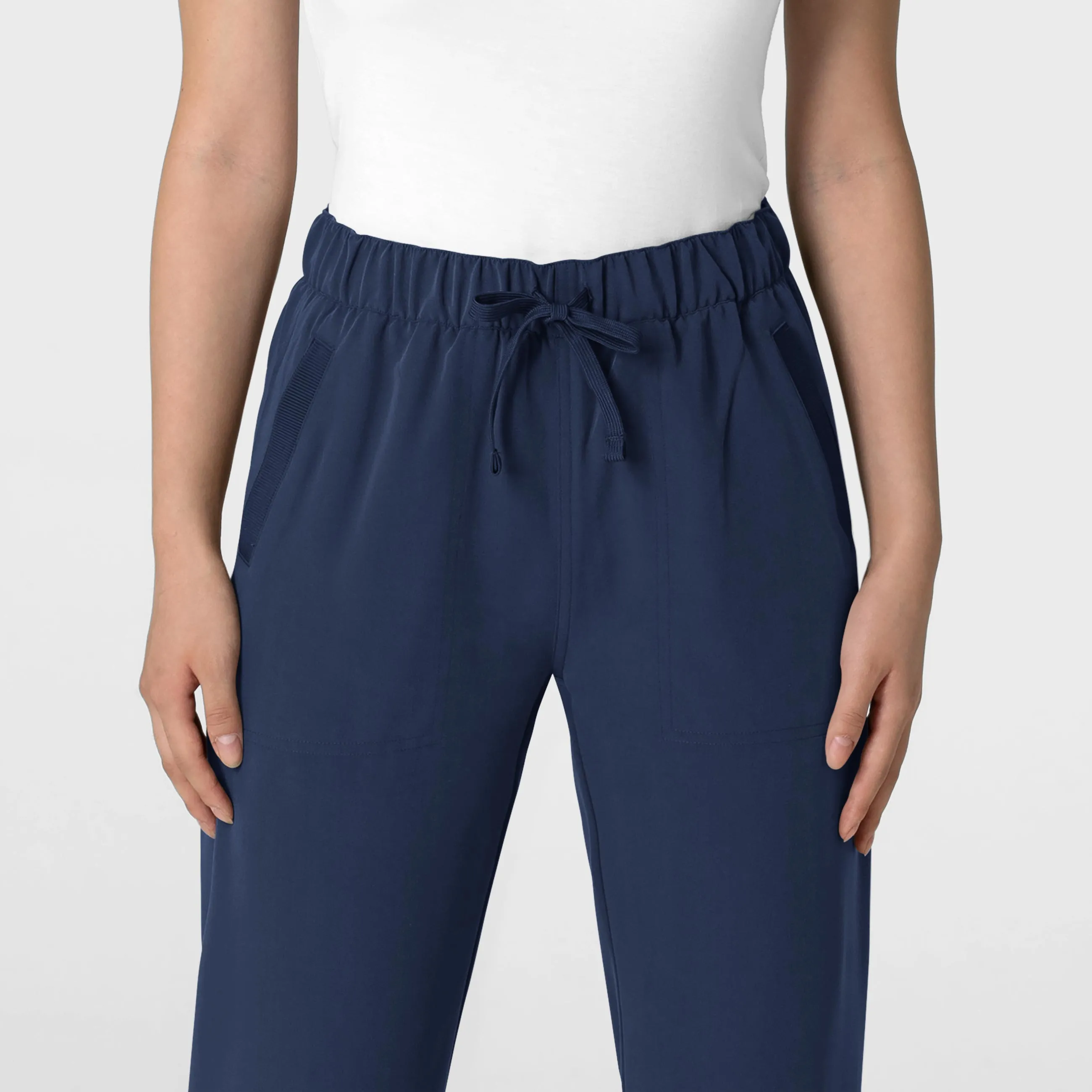 Nova Women's Stovepipe High-Low Hem Scrub Pant - Navy