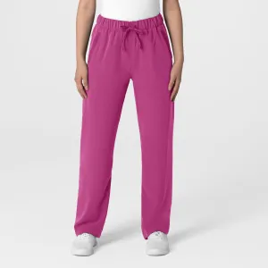 Nova Women's Stovepipe High-Low Hem Scrub Pant - Raspberry