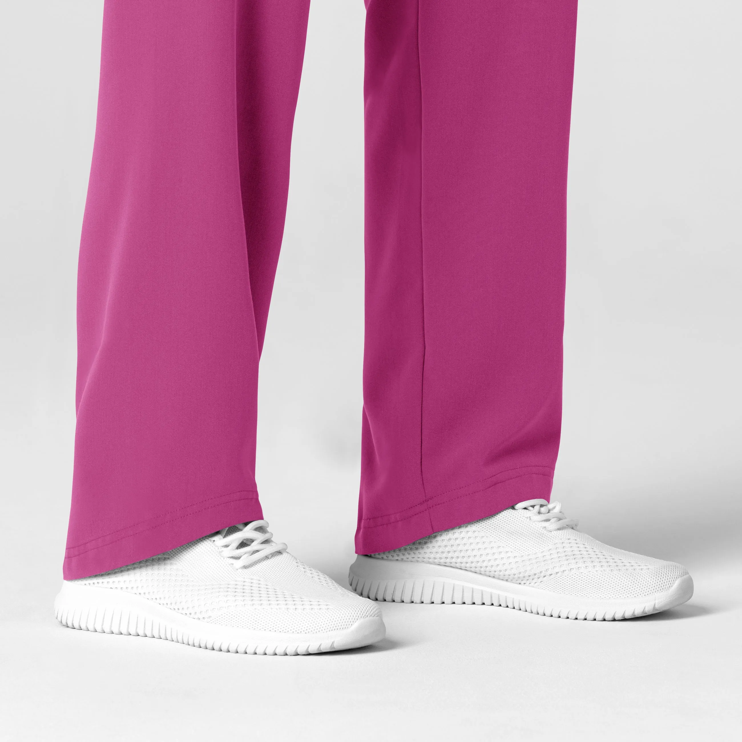 Nova Women's Stovepipe High-Low Hem Scrub Pant - Raspberry