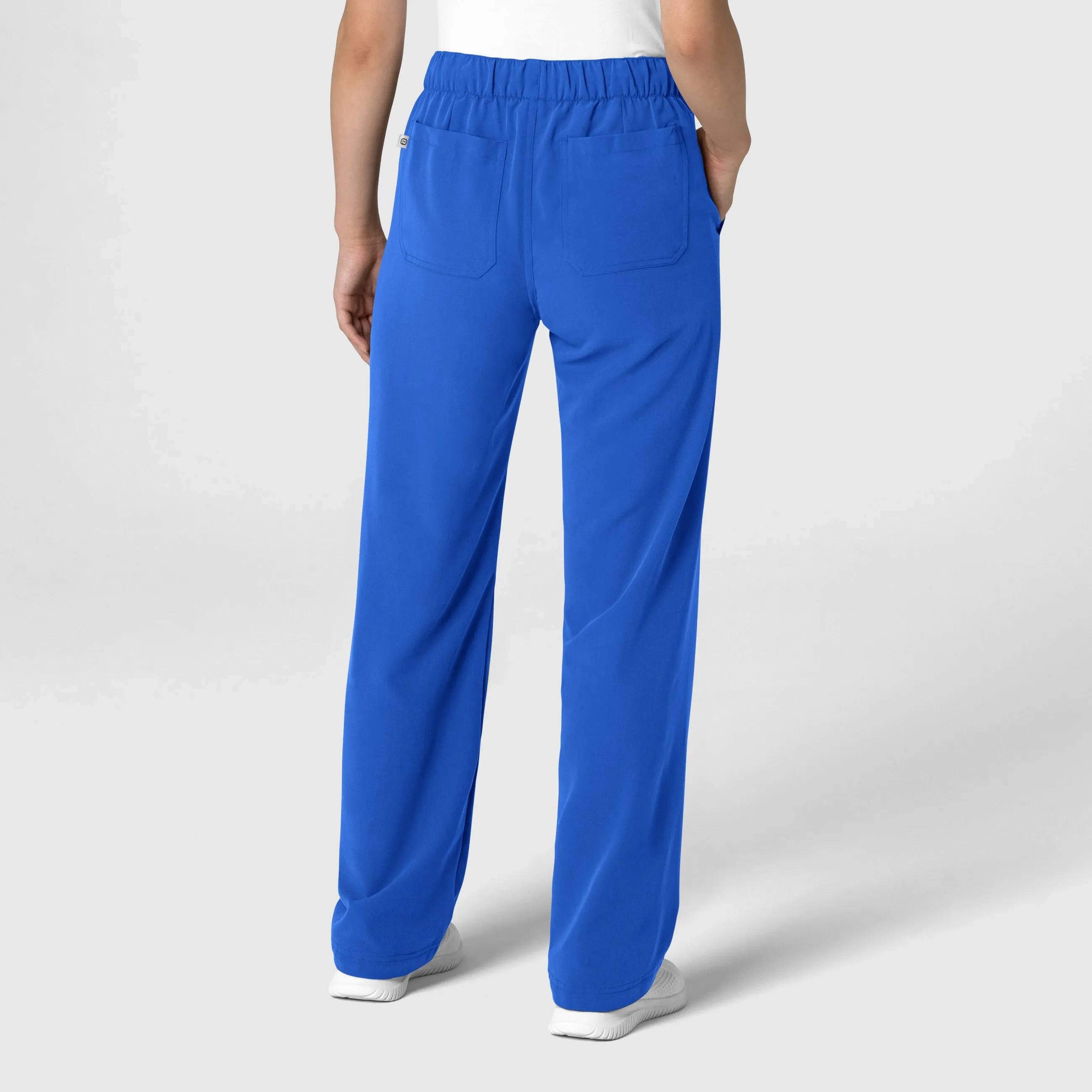 Nova Women's Stovepipe High-Low Hem Scrub Pant - Royal