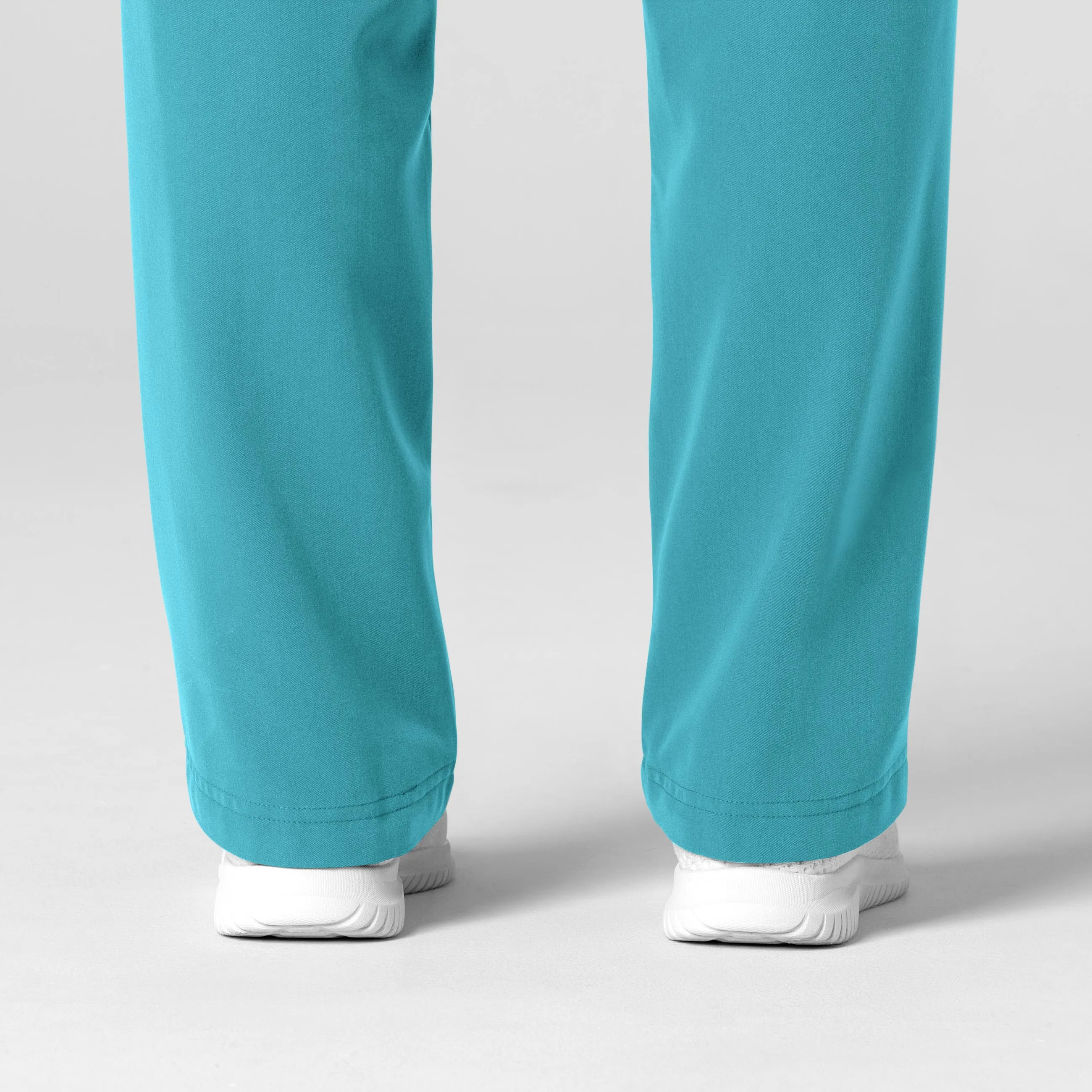 Nova Women's Stovepipe High-Low Hem Scrub Pant - Teal Blue