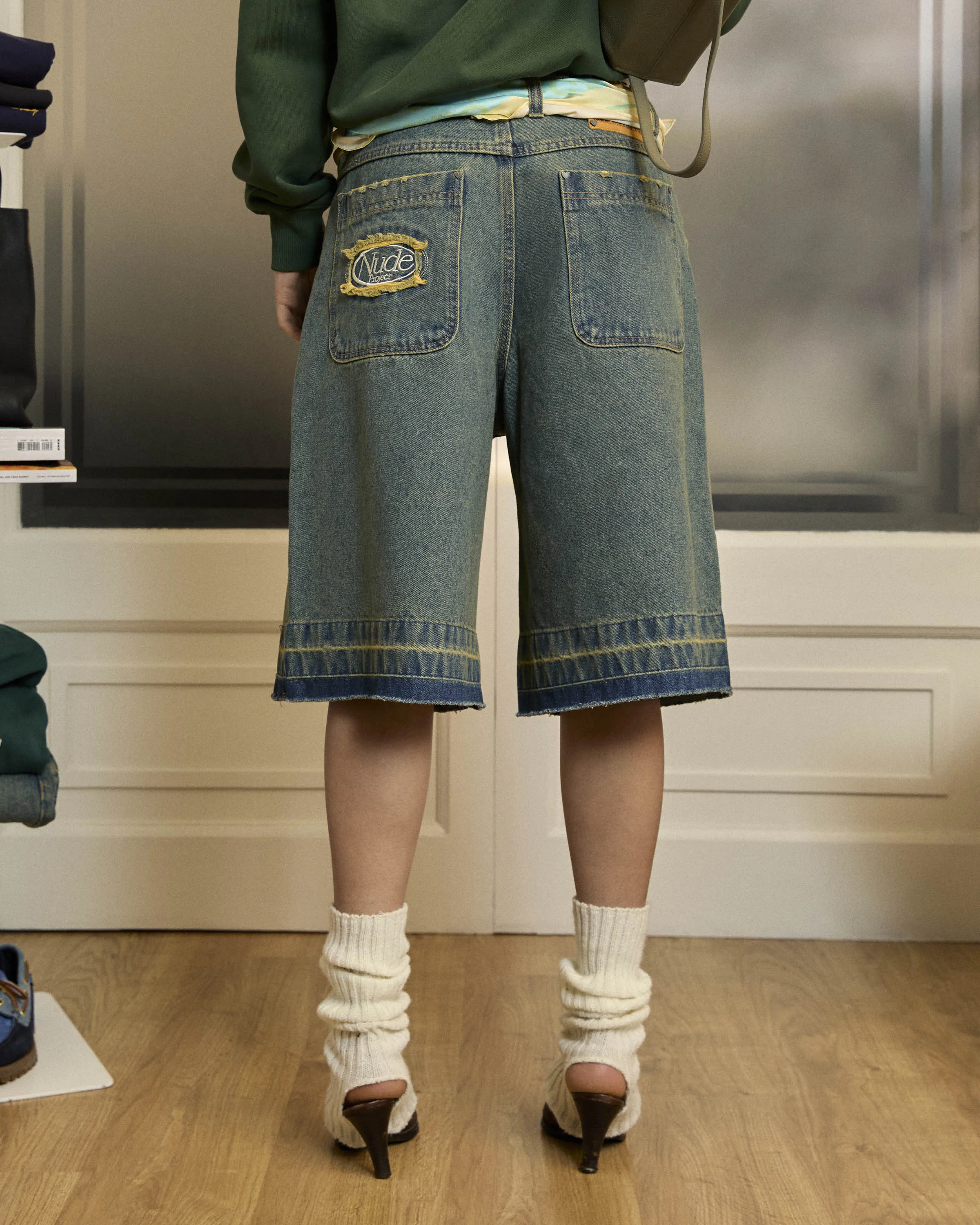 Old Baggy Denim Shorts Indigo