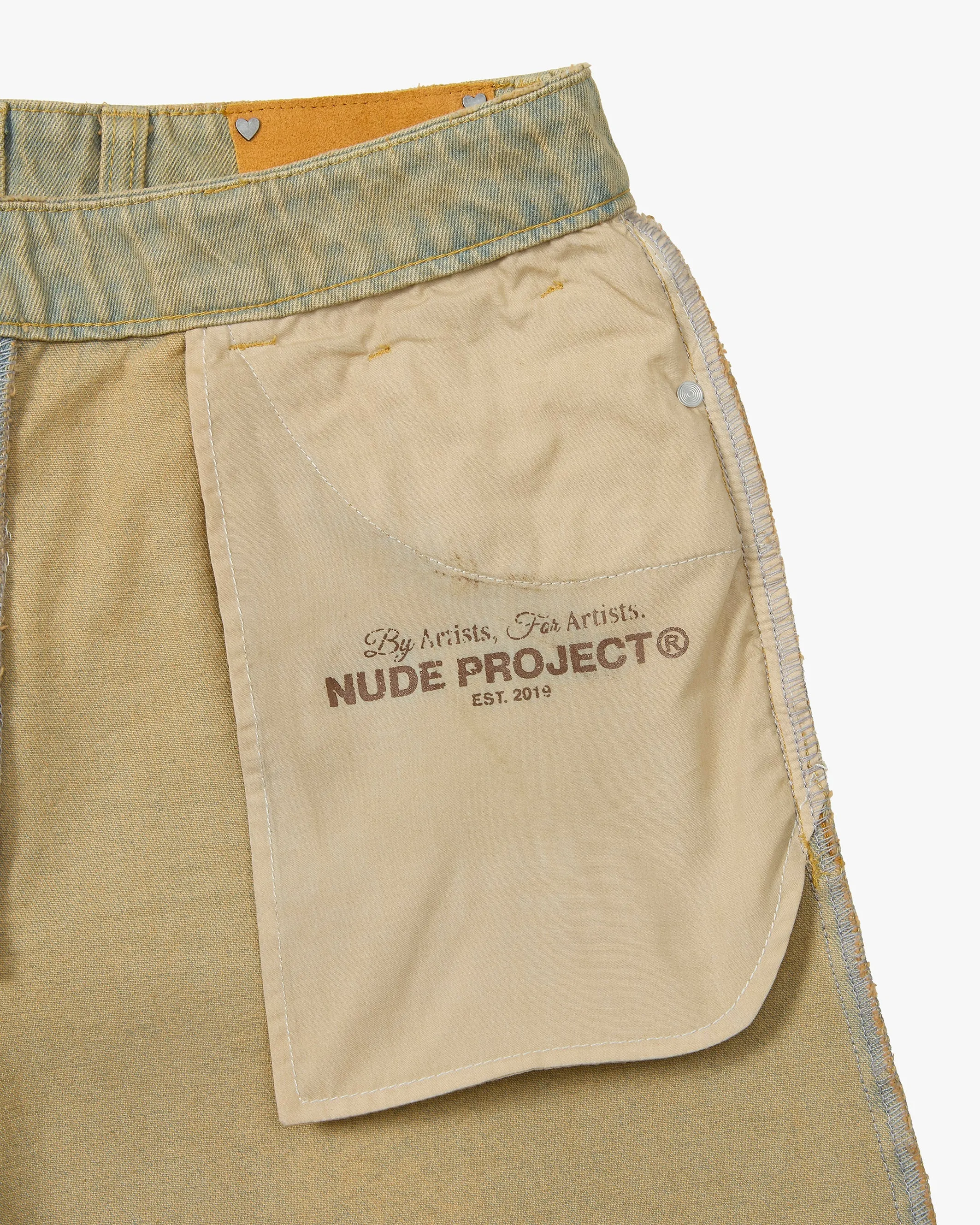 Old Baggy Denim Shorts Sand Wash